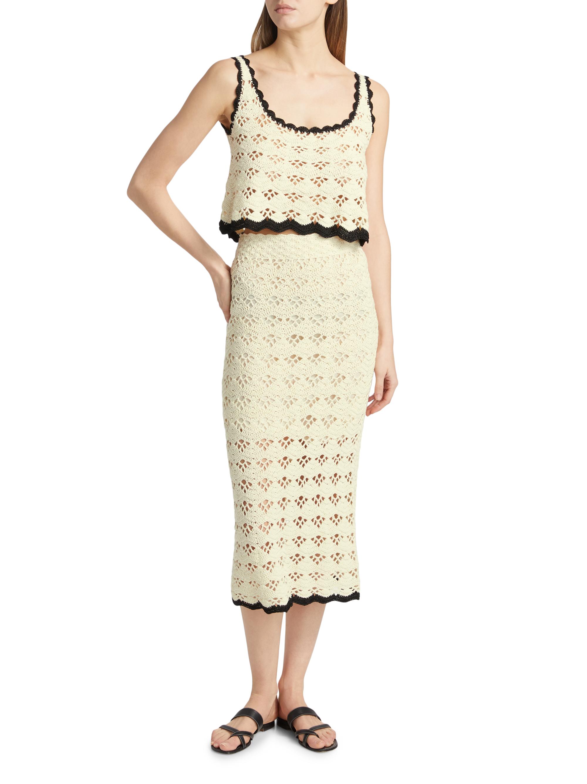 Zimmermann Rhiannon Crochet Midi-Skirt | Saks Fifth Avenue