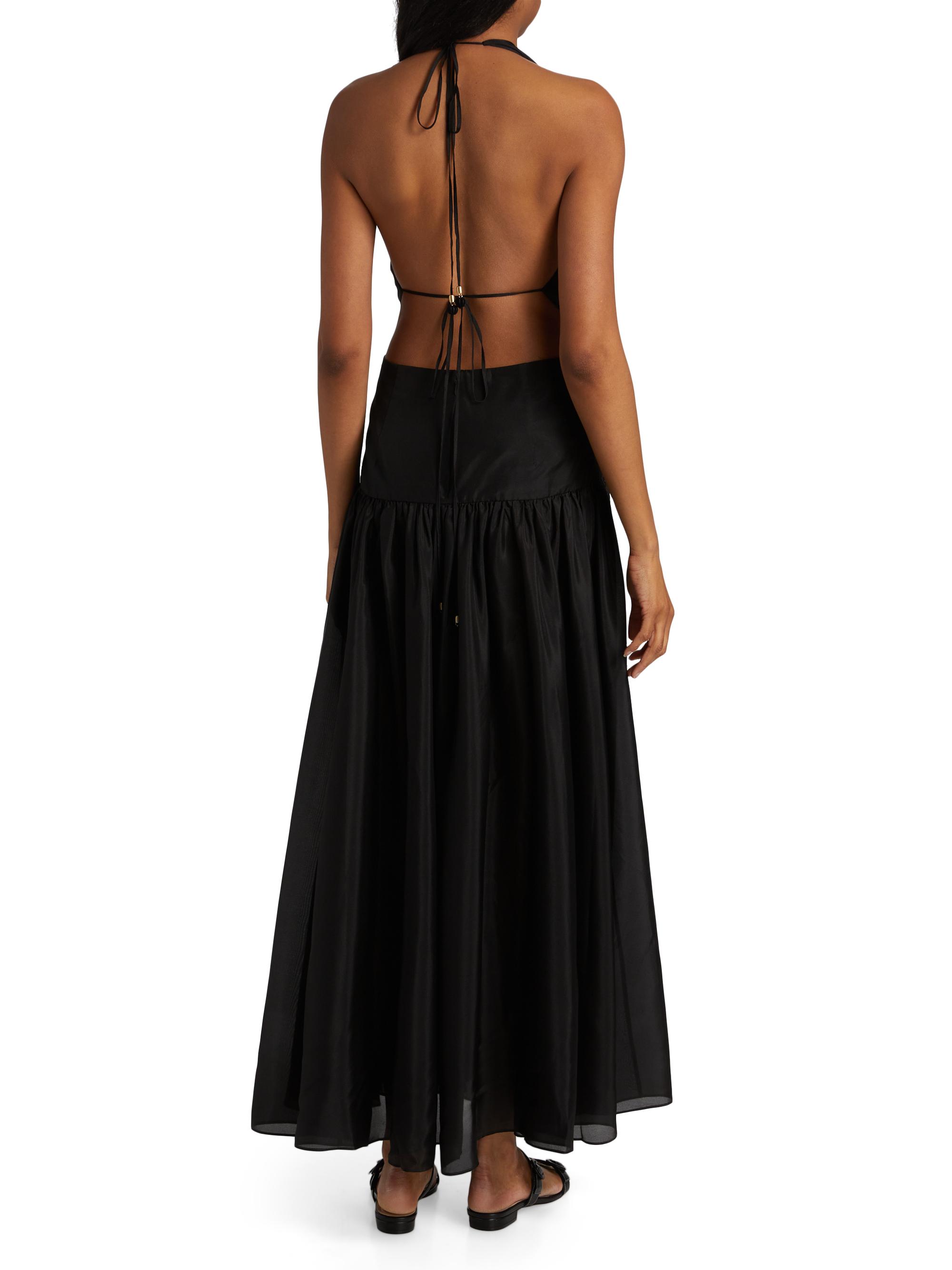 Zimmermann Rhiannon Plunge Halter Maxi Dress | Saks Fifth Avenue