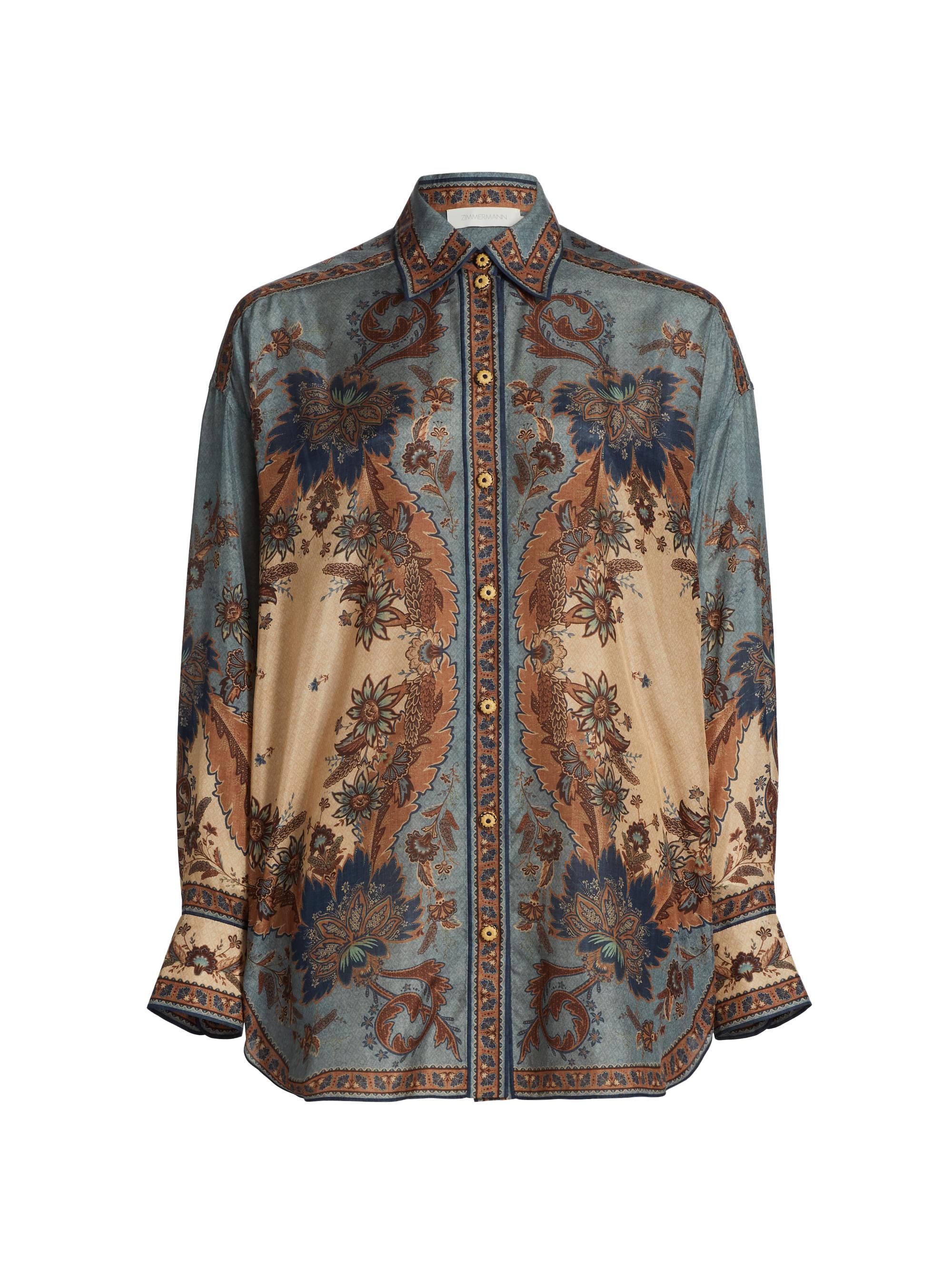 Zimmermann Ascension Printed Silk Relaxed Shorts | Saks