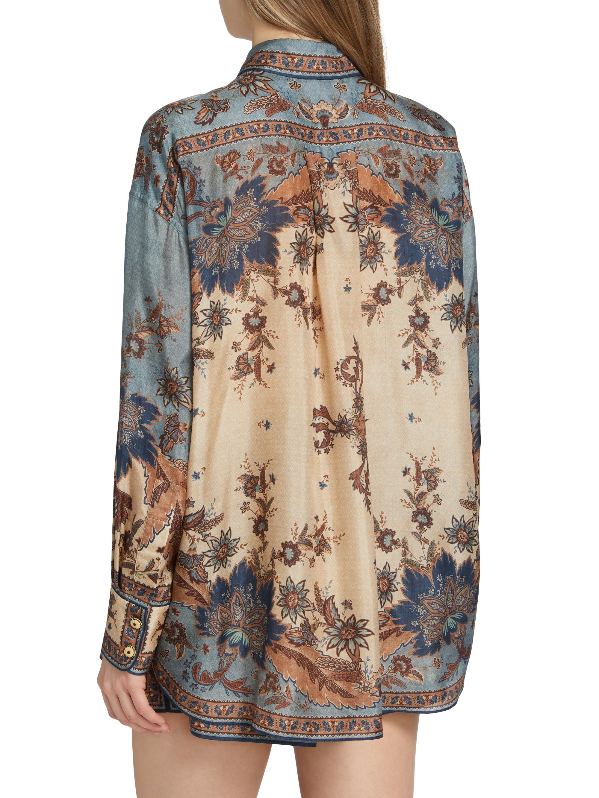 Zimmermann Ascension Silk Western Shirt | Saks Fifth Avenue