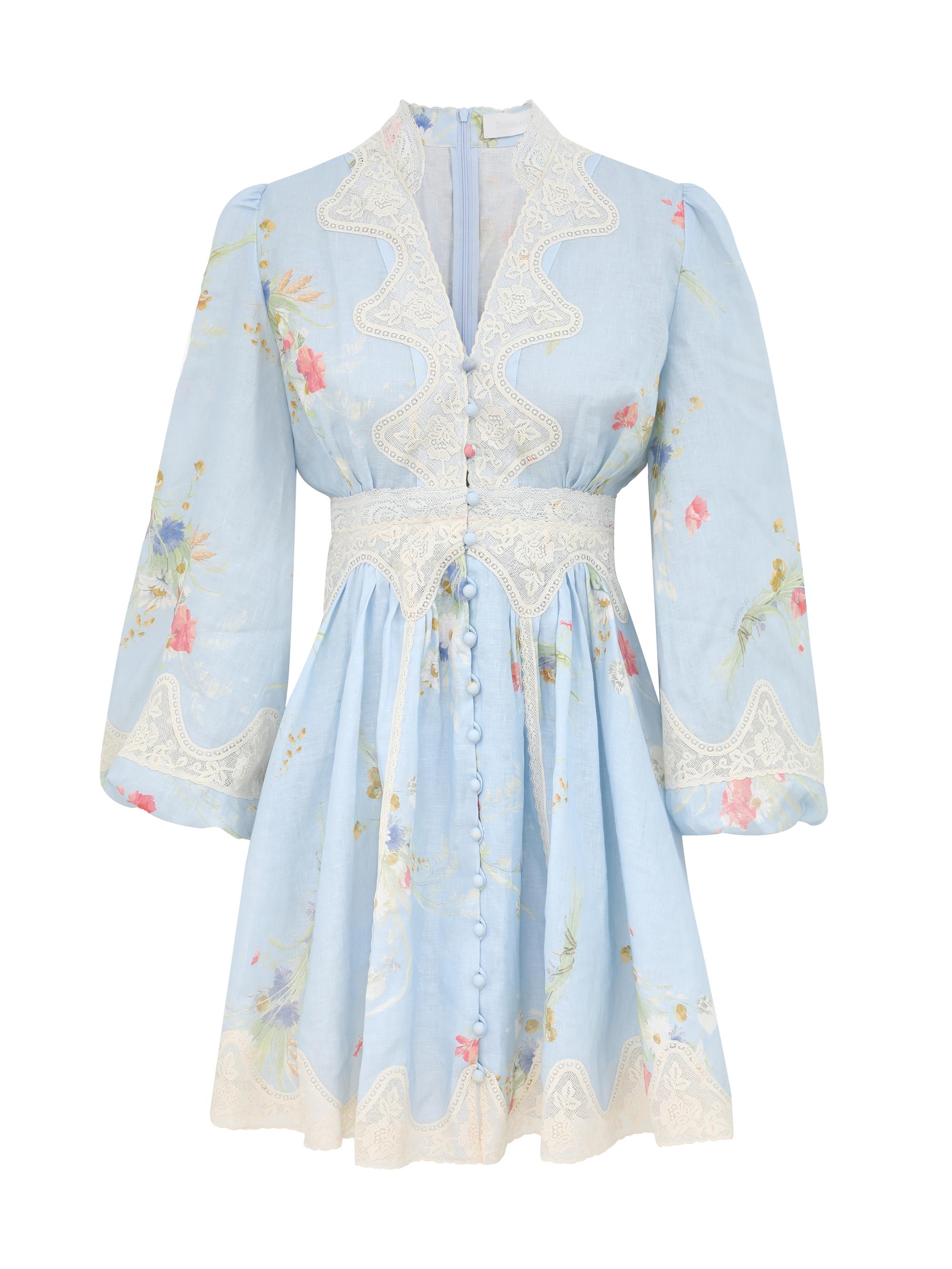 Zimmermann Lucky Lace Linen Minidress | Saks Fifth Avenue