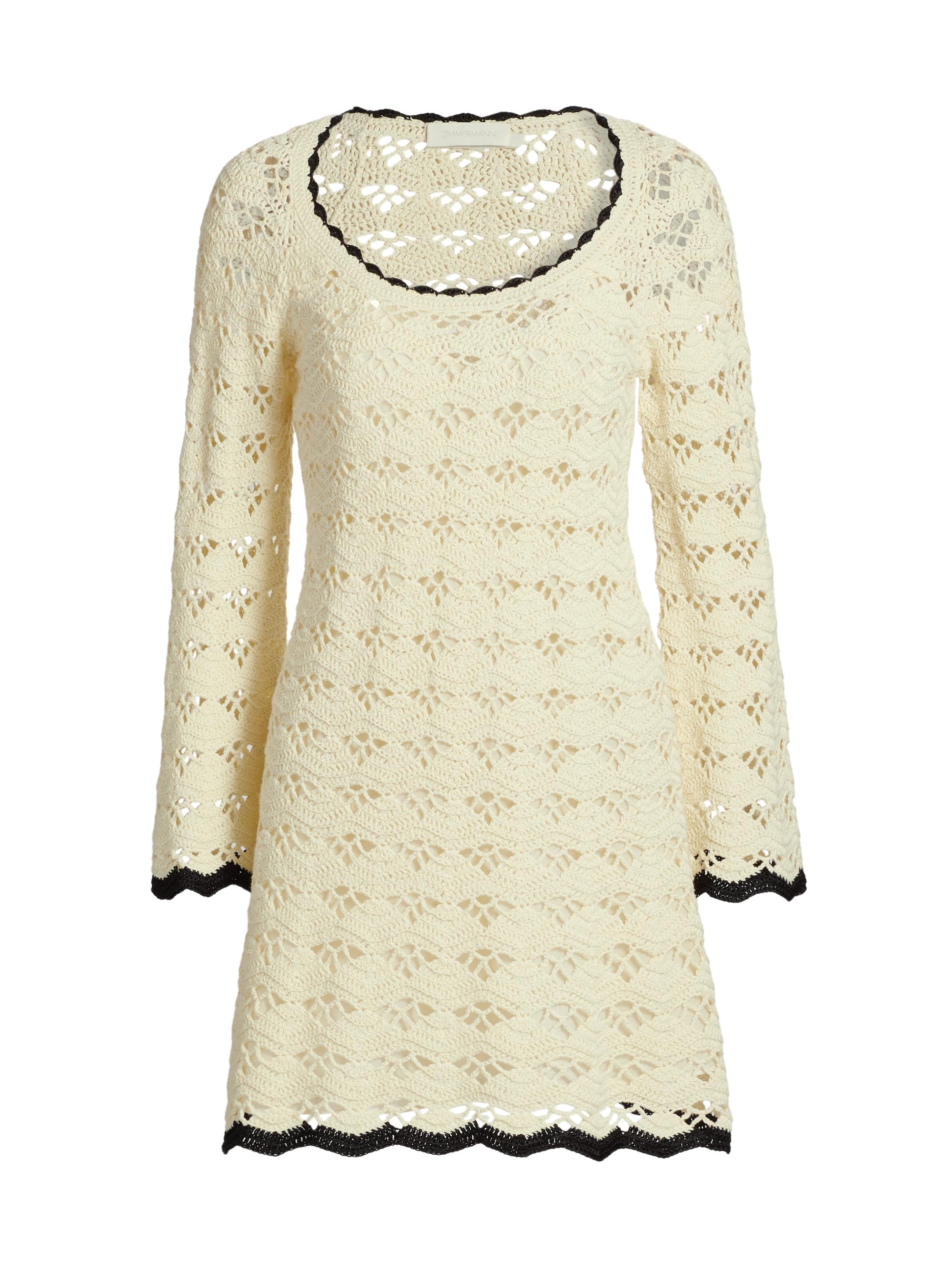Zimmermann Rhiannon Crochet Minidress | Saks Fifth Avenue