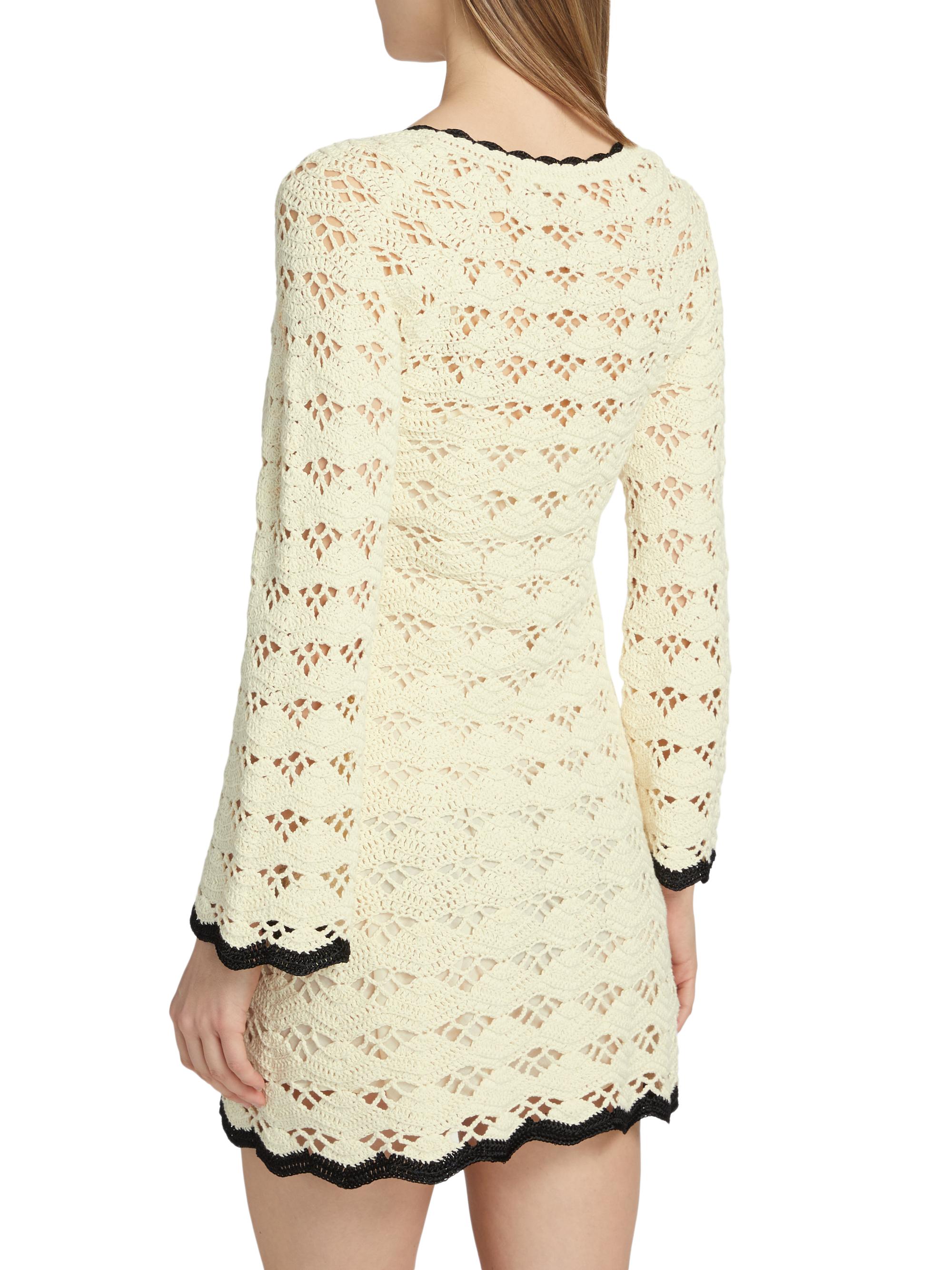 Zimmermann Rhiannon Crochet Minidress | Saks Fifth Avenue