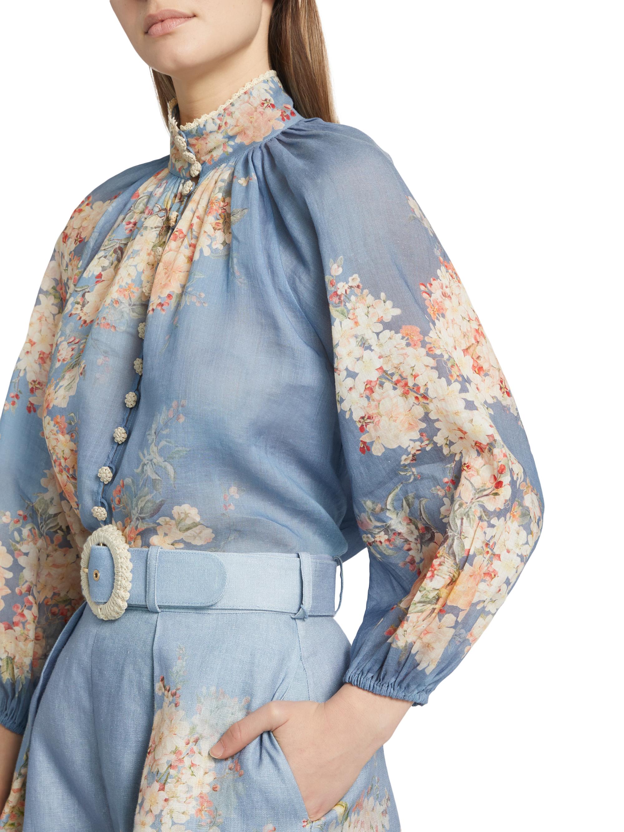 Zimmermann Cascadian Floral Billow Blouse | Saks Fifth Avenue