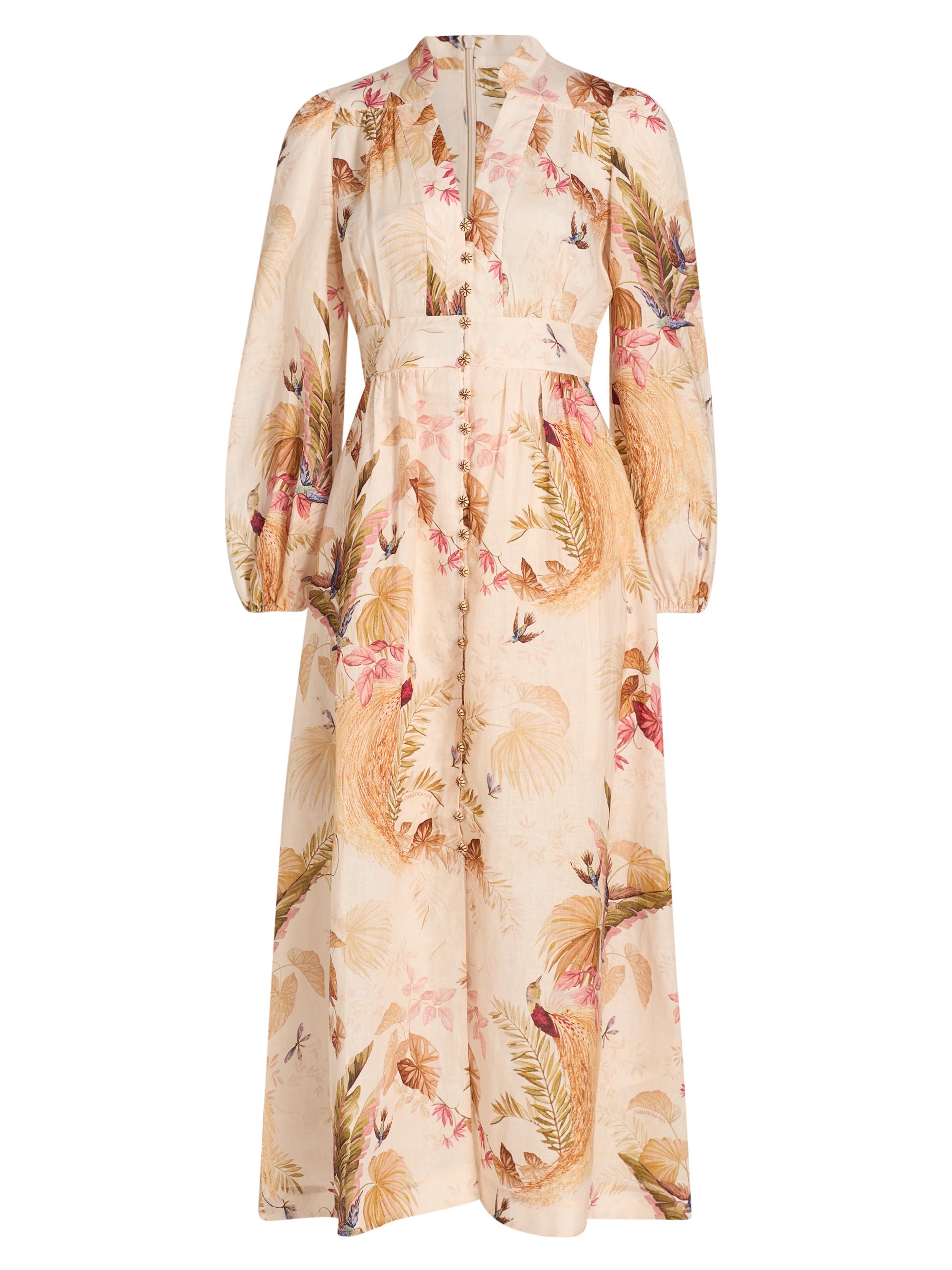 Zimmermann Everyly Floral Linen Shirtdress | Saks Fifth Avenue