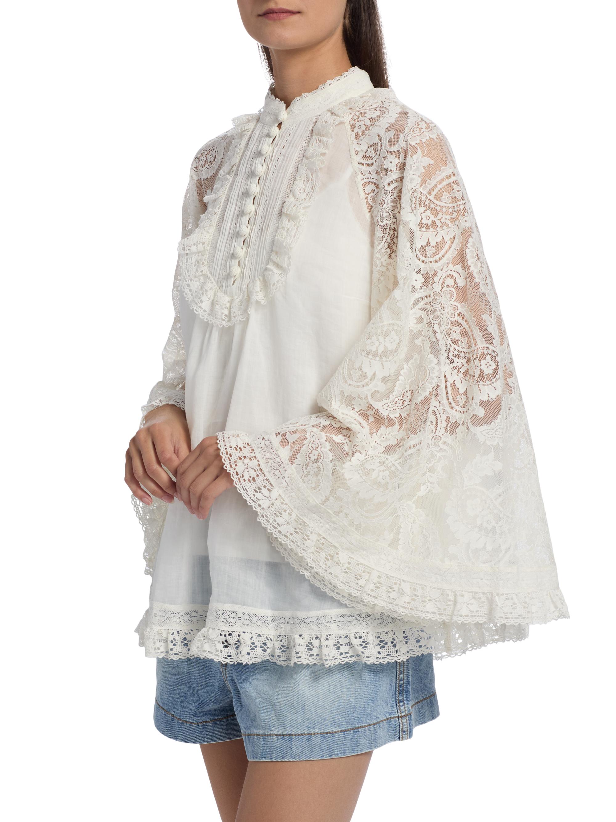 Zimmermann Ascension Lace Yoke Tunic | Saks Fifth Avenue