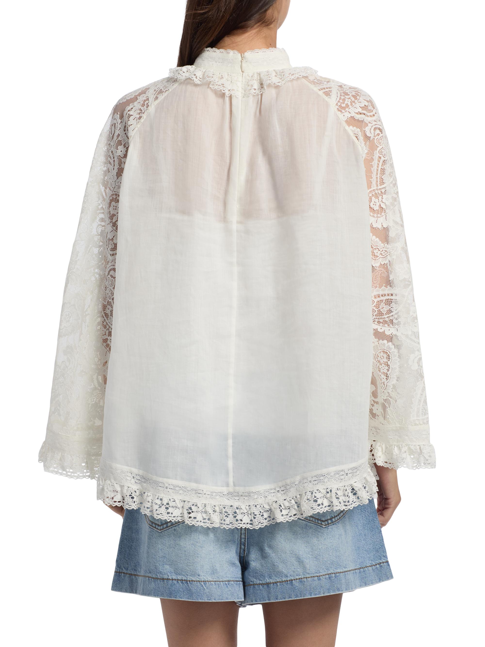 Zimmermann Ascension Lace Yoke Tunic | Saks Fifth Avenue
