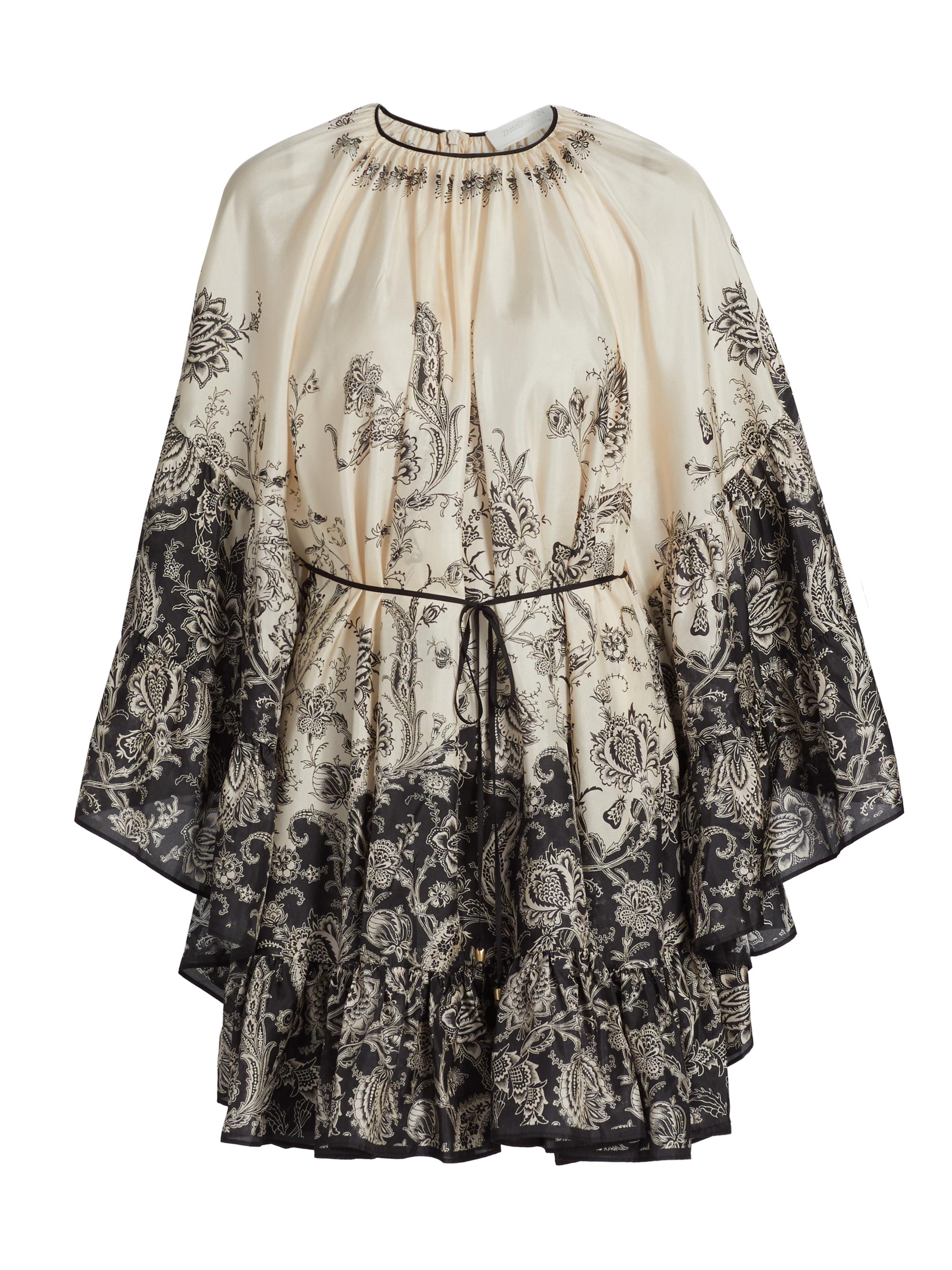 Zimmermann Rhiannon Printed Ramie Midi-Dress | Saks Fifth Avenue