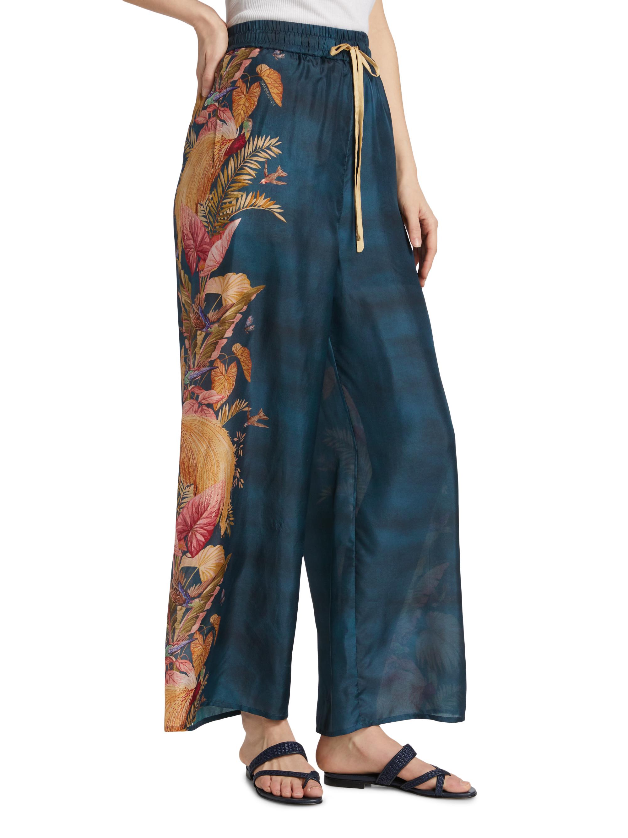 Zimmermann Ascension Silk Relaxed Pants | Saks Fifth Avenue