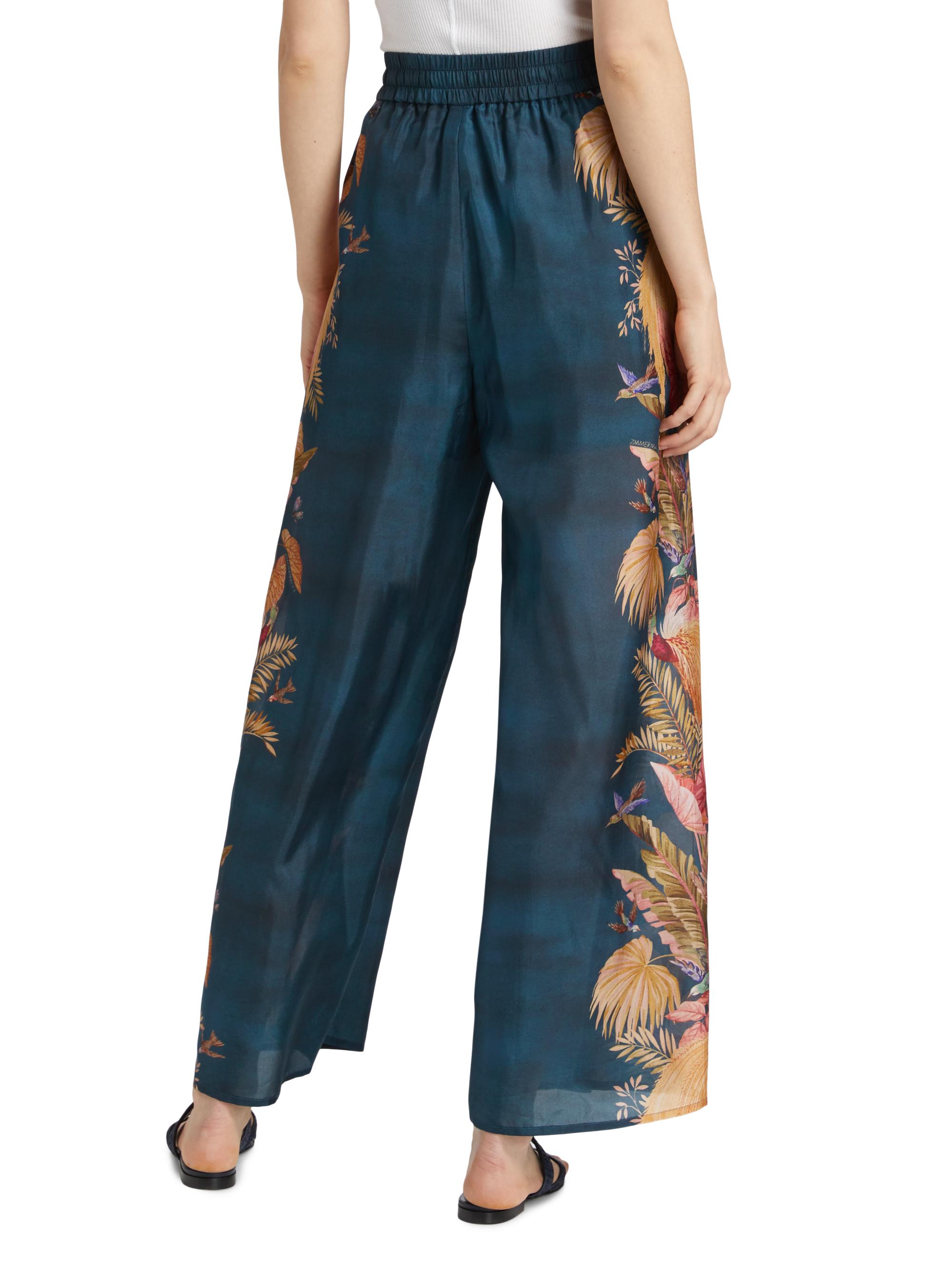 Zimmermann Ascension Silk Relaxed Pants | Saks Fifth Avenue