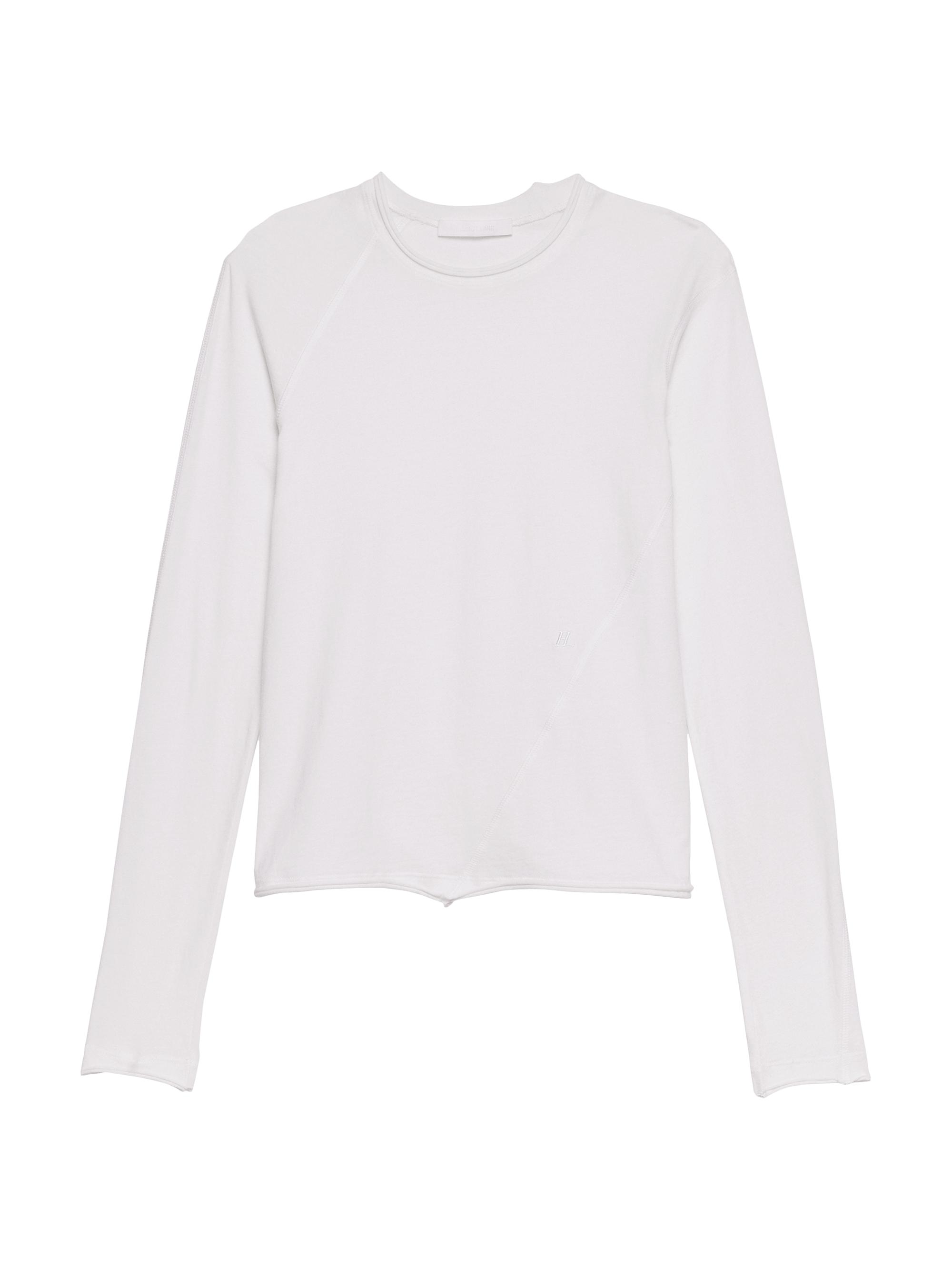 Helmut Lang Women's Twisted Long-Sleeve Crewneck Top - Optic White