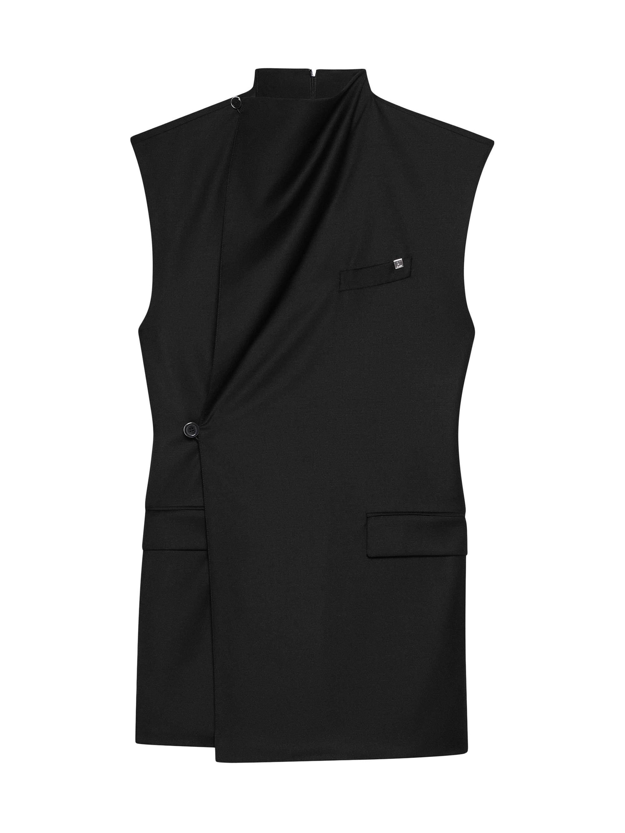 Helmut Lang Women's Cowl Neck Sleeveless Blazer Minidress - Black