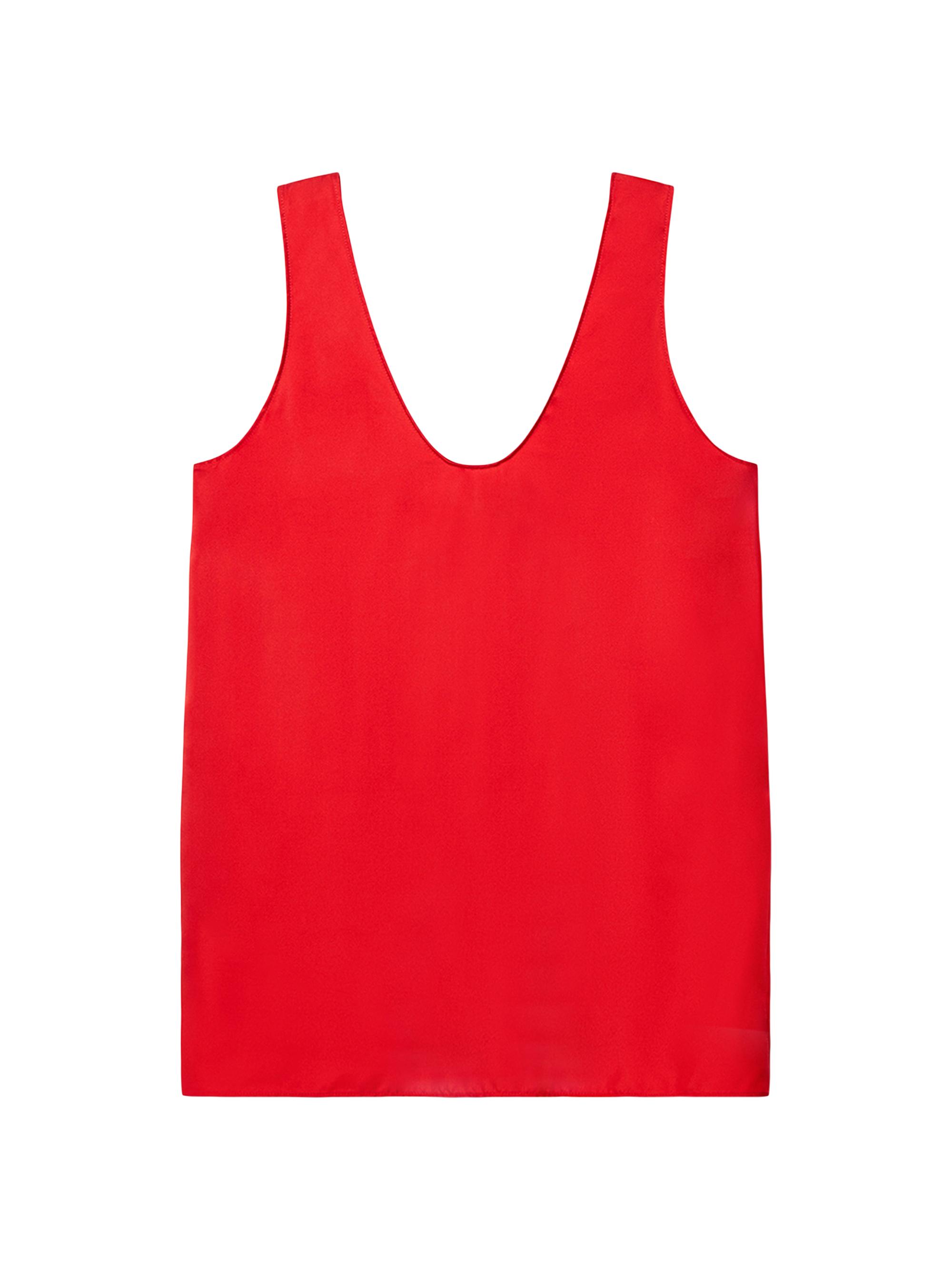 Another Tomorrow Women's Silk Tank Top - Red