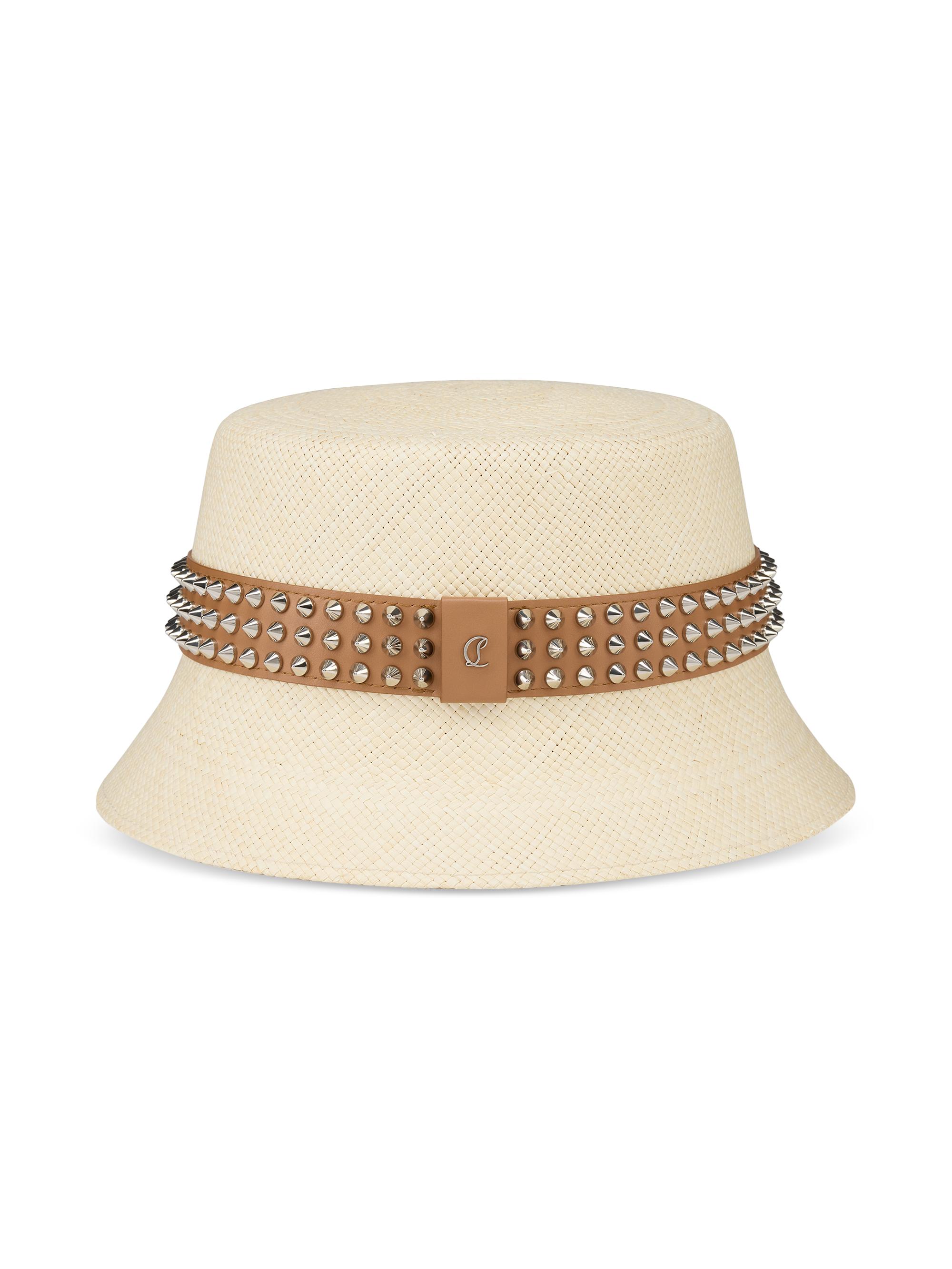Christian Louboutin Men's Bobino Spikes Hat - Natural