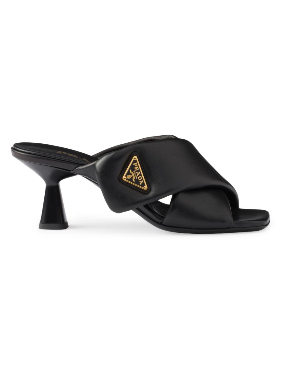 Prada Padded Nappa Leather Sandals | Saks Fifth Avenue