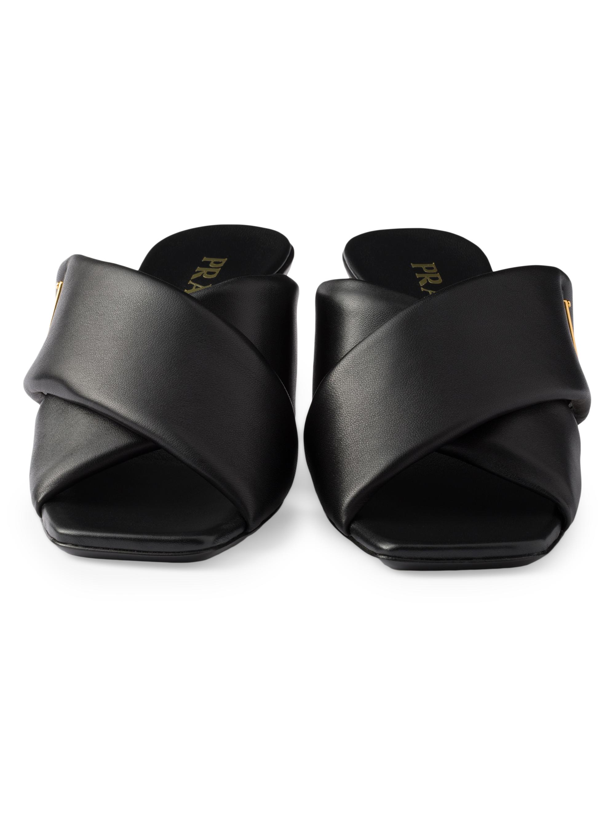 Prada Padded 65MM Nappa Leather Sandals | Saks Fifth Avenue