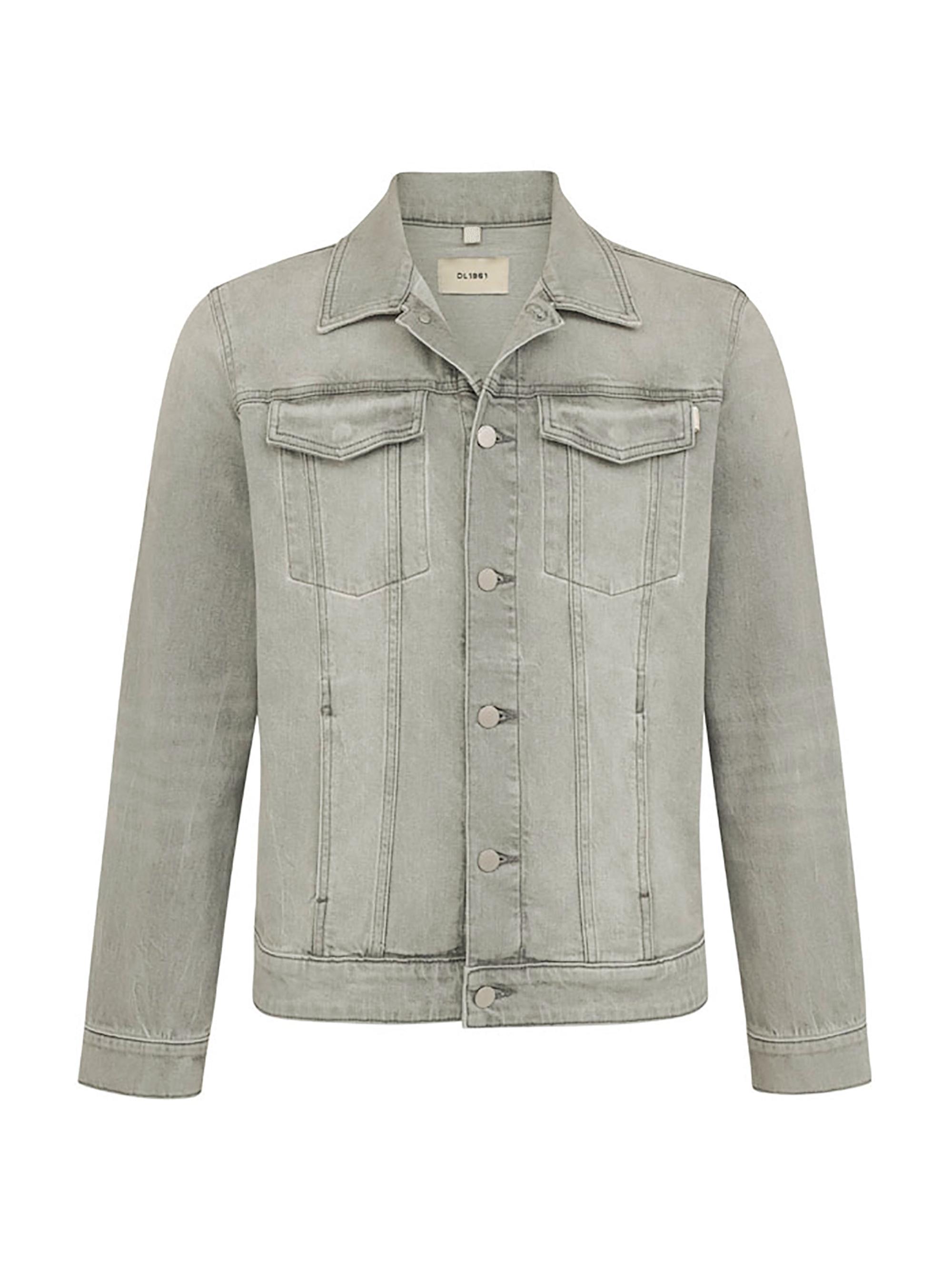 DL1961 Premium Denim Men's Vaughn Trucker Jacket - Lt Smoke