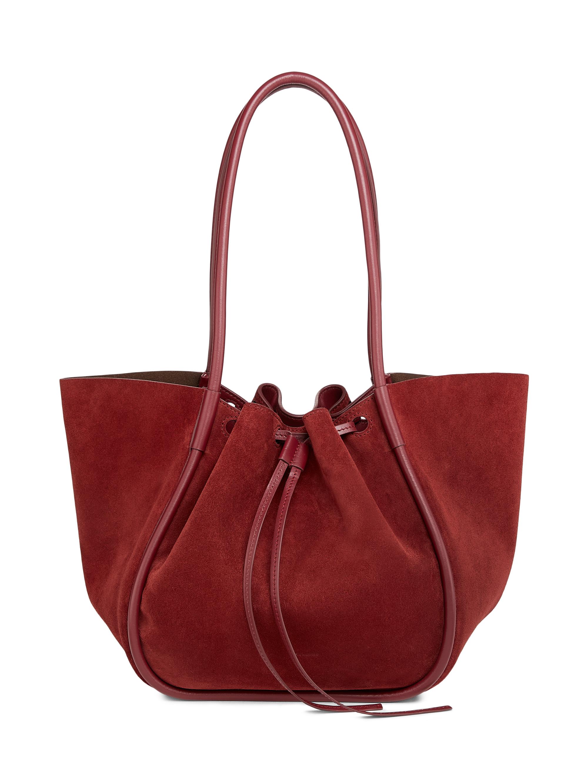 Proenza Schouler Women's  Ruched Soft Suede Tote - Merlot