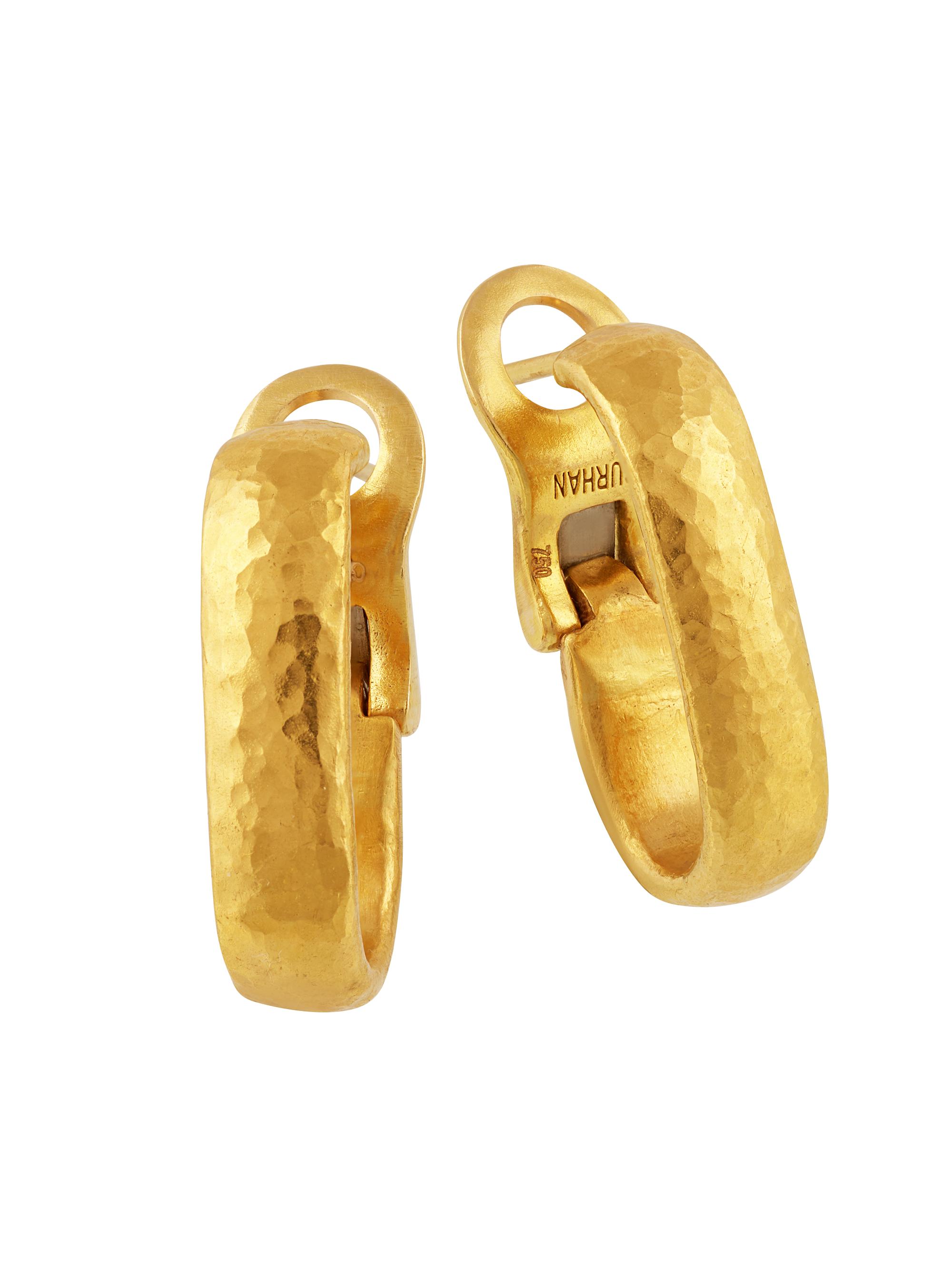 Gurhan Women's Hoopla 24K Yellow Gold Oval Huggie Hoop Earrings - Yellow Gold