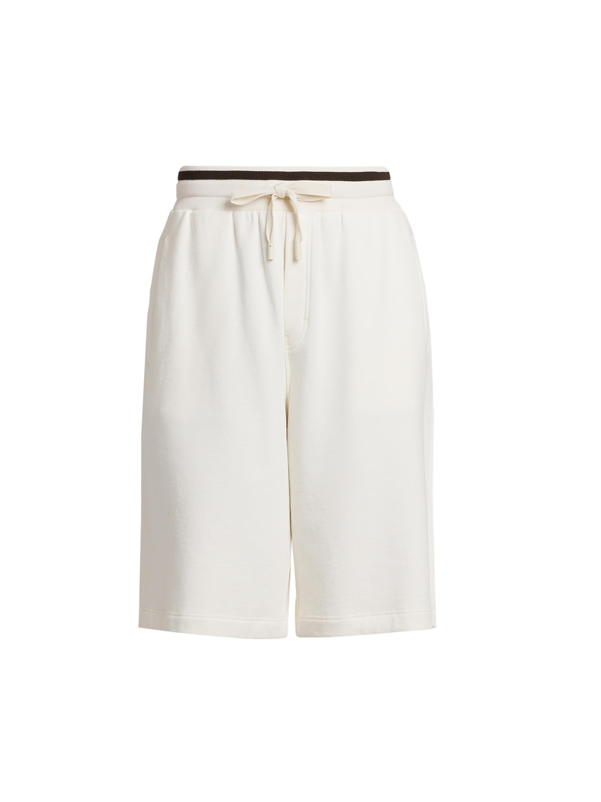 Dolce & Gabbana Men's Drawstring Cotton Bermuda Shorts - Bianco Naturale