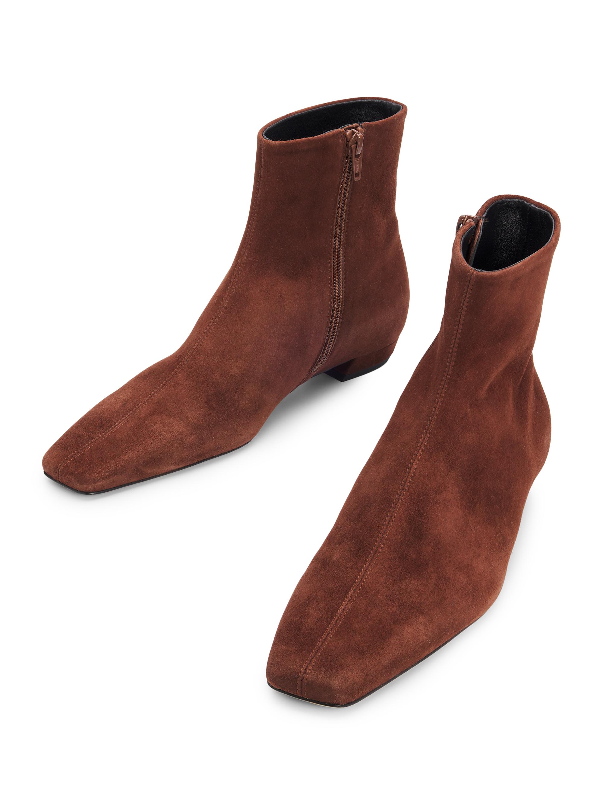 Proenza Schouler Women's Trap 25MM Suede Ankle Boots - Chocolate | Thumbnail 2