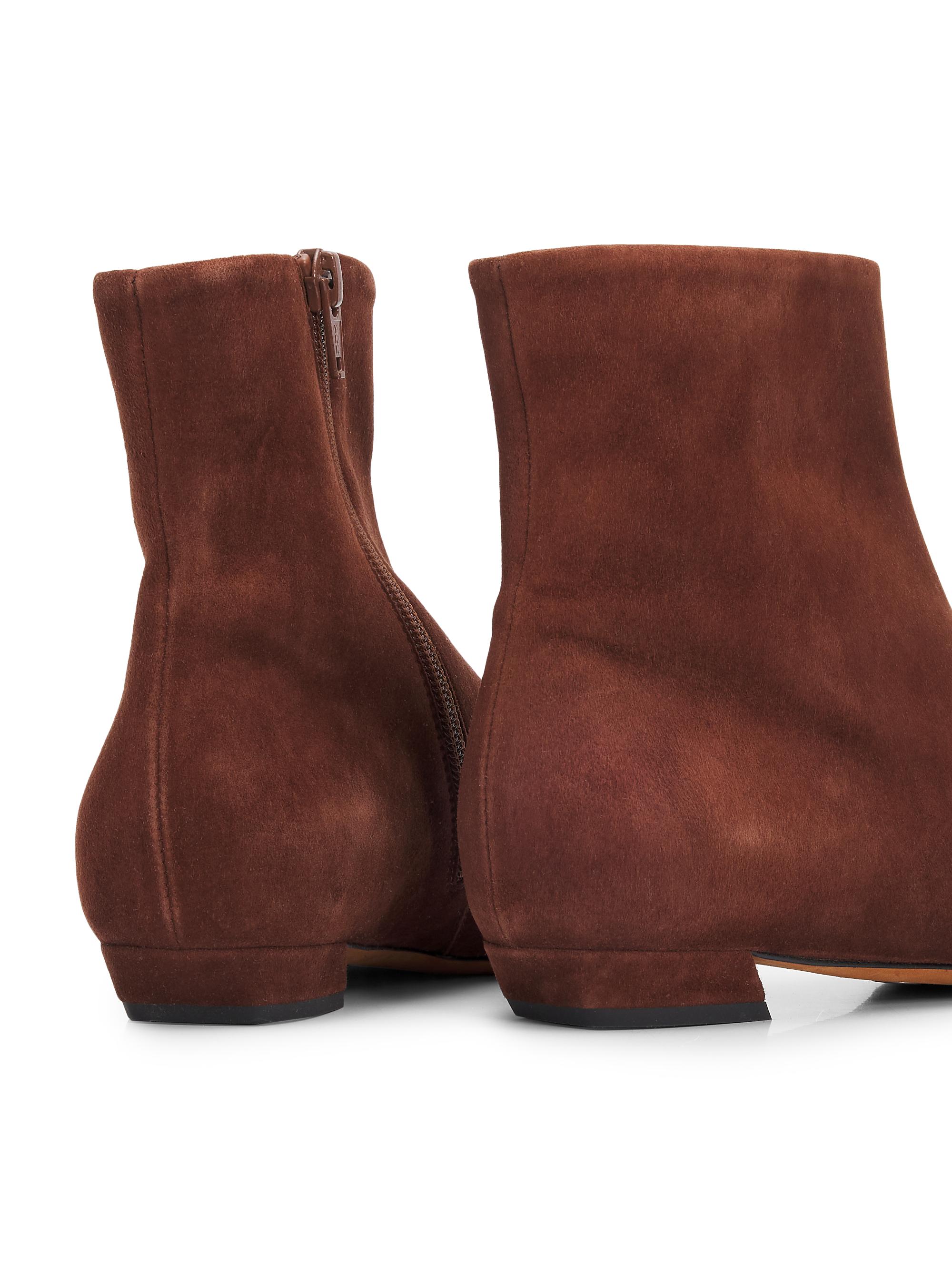 Proenza Schouler Women's Trap 25MM Suede Ankle Boots - Chocolate | Thumbnail 3