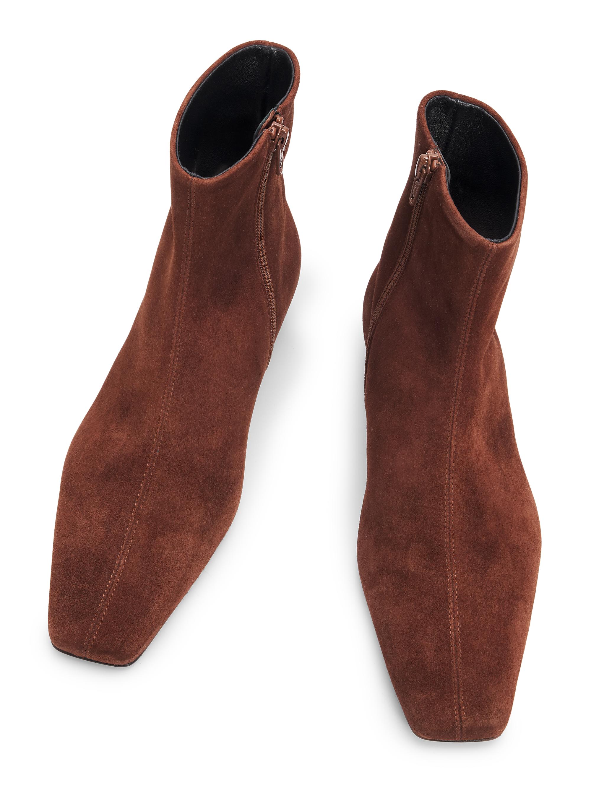 Proenza Schouler Women's Trap 25MM Suede Ankle Boots - Chocolate | Thumbnail 4