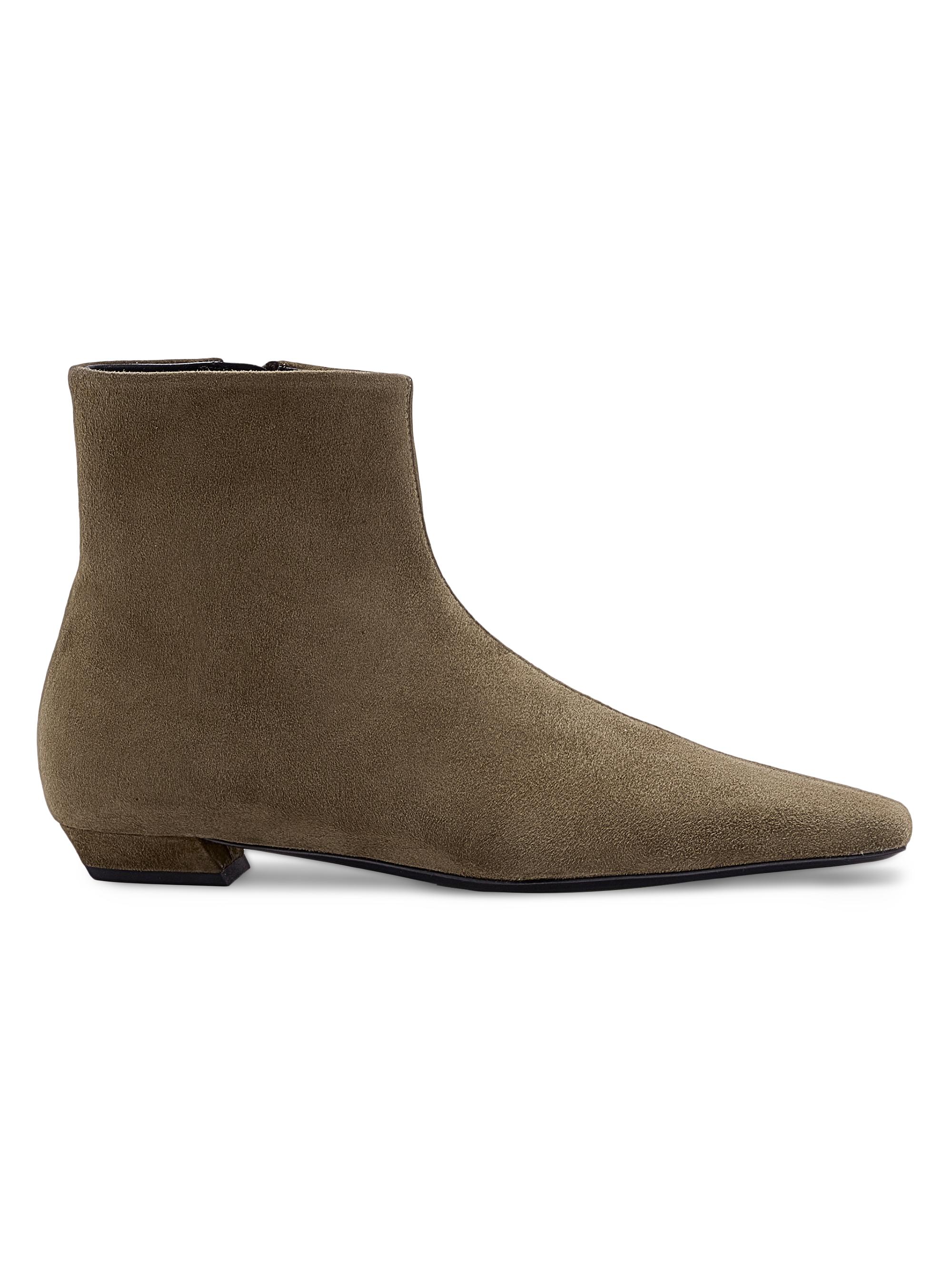 Proenza Schouler Women's Trap 25MM Suede Ankle Boots - Moss