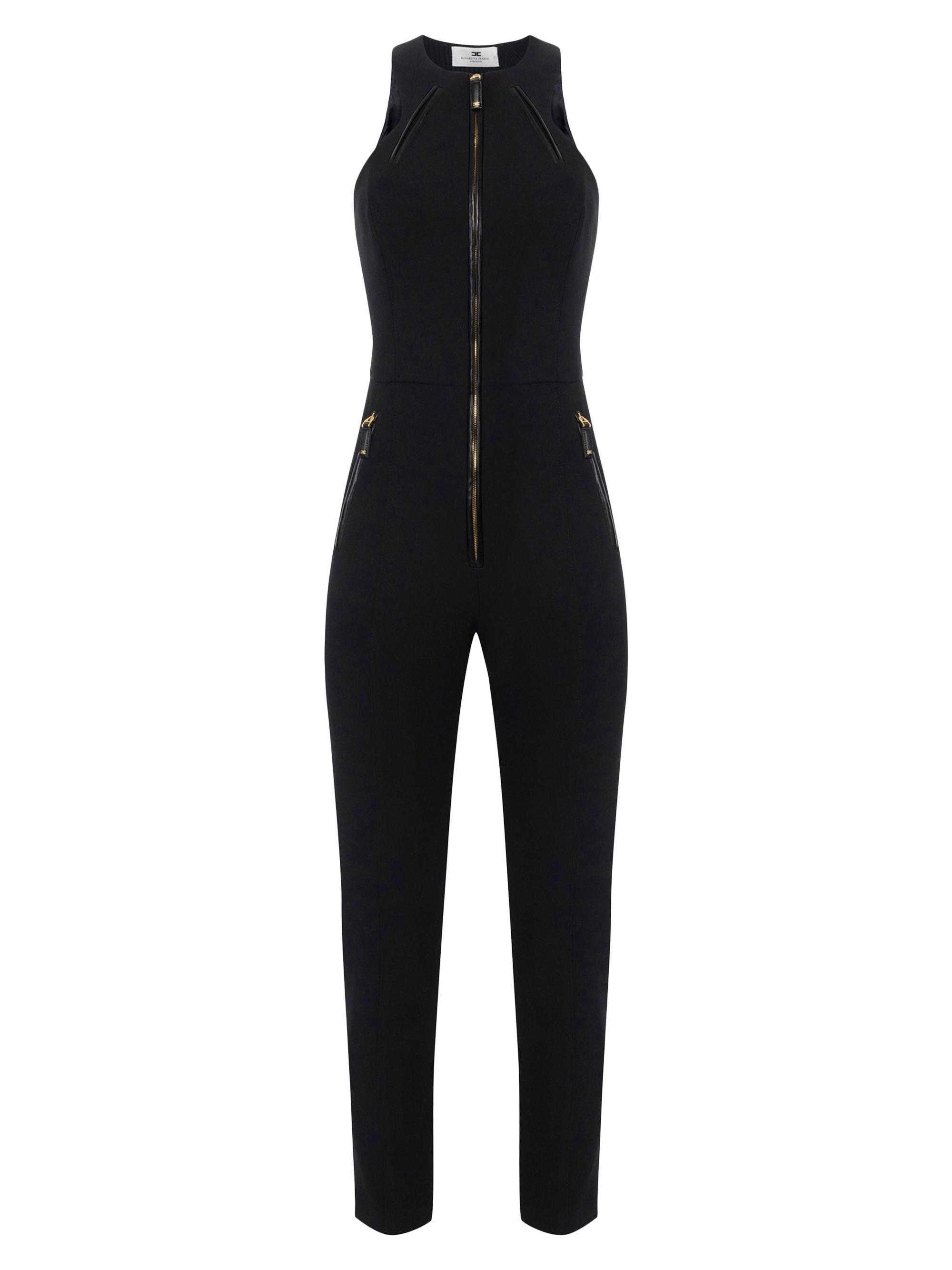 Elisabetta Franchi Women's Crêpe Zip Jumpsuit - Nero