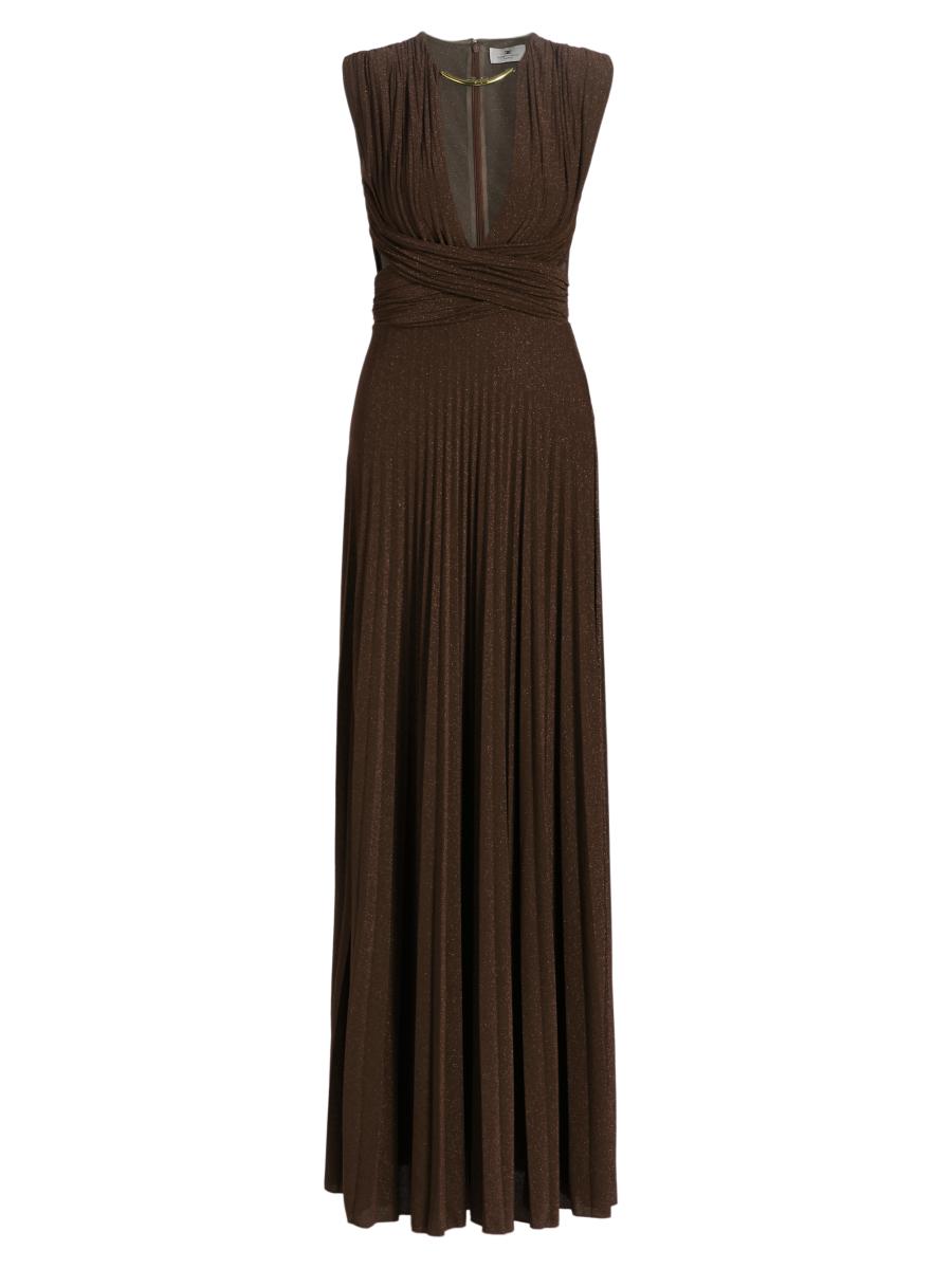 【★完売必至★】ELISABETTA FRANCHI ☆ クレープドレス Elisabetta Franchi 結婚式・パーティードレス｜ライトブルーの