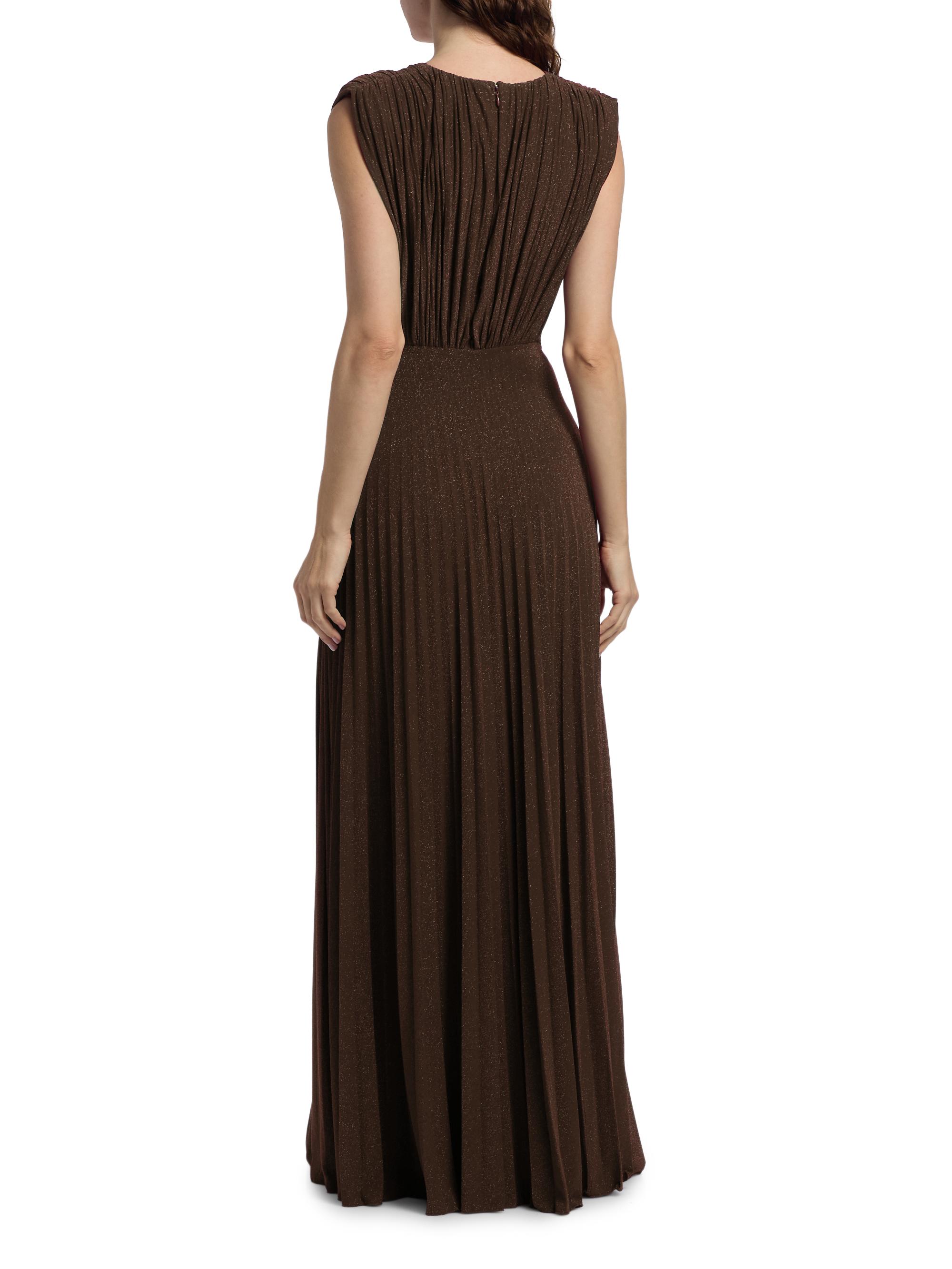 Elisabetta Franchi Pleated Jersey Cut-Out Gown | Saks Fifth Avenue
