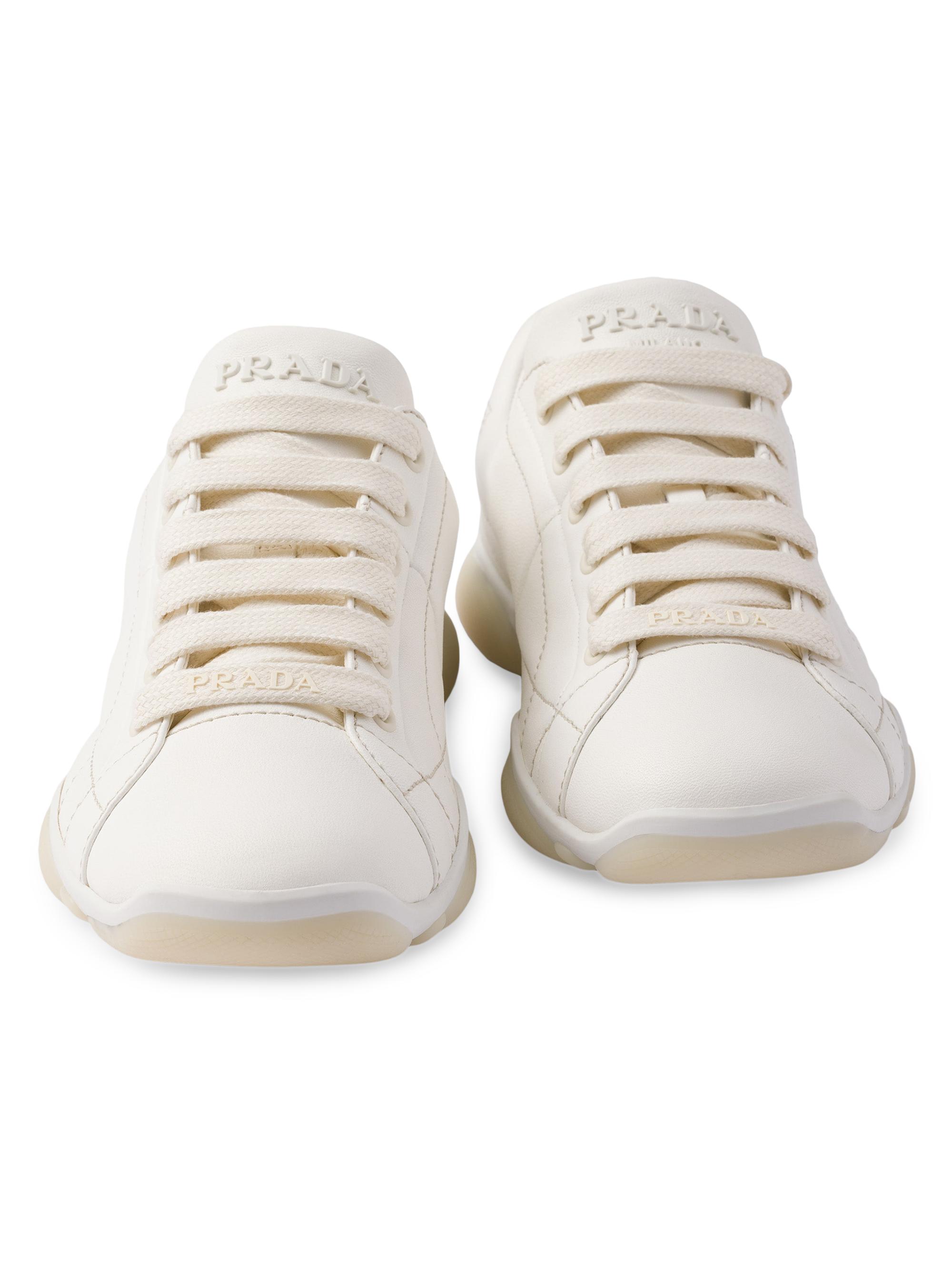 Prada Women's Nappa Leather Sneakers | Saks Fifth Avenue