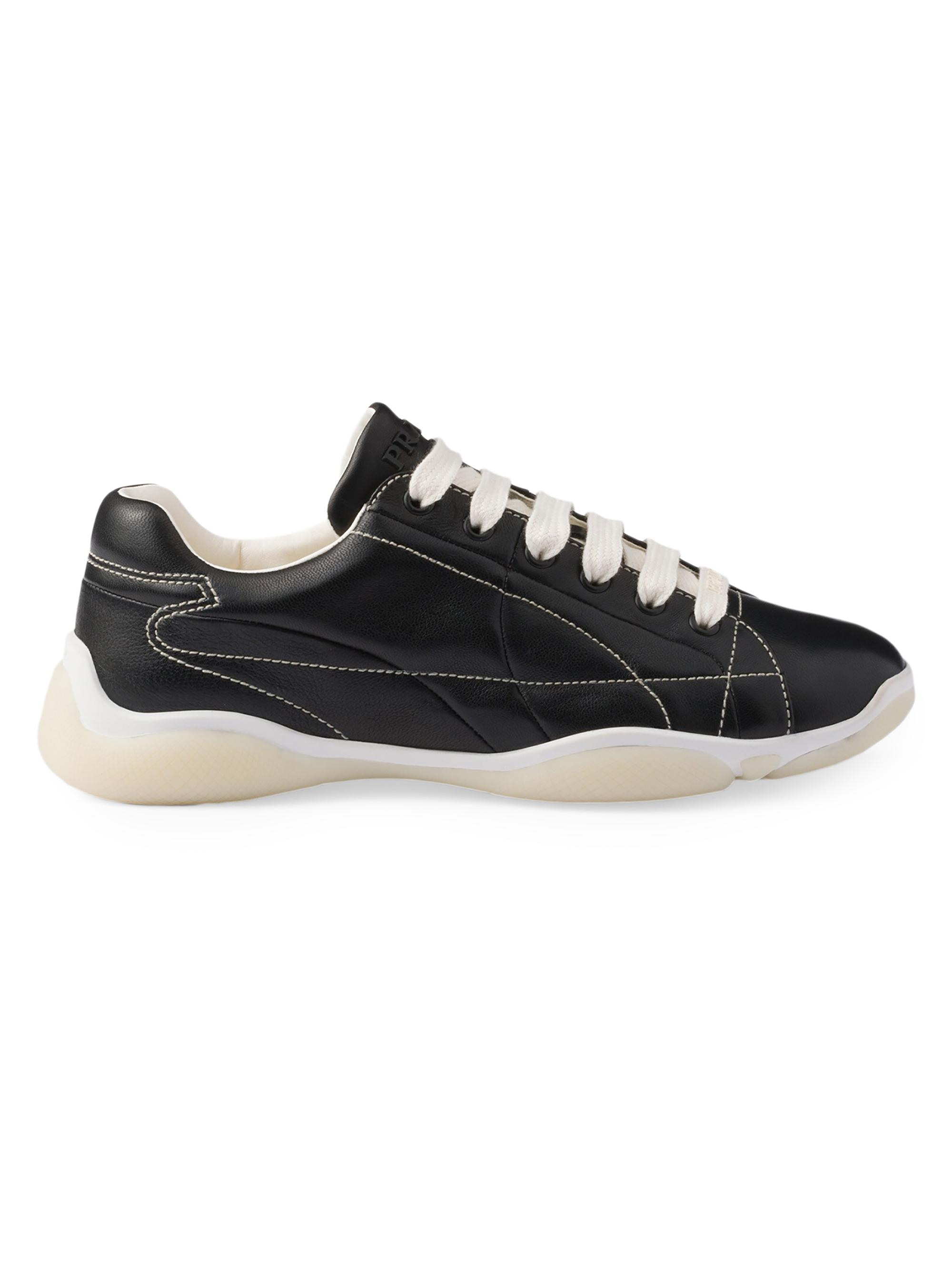 Prada Women's Nappa Leather Sneakers - Black