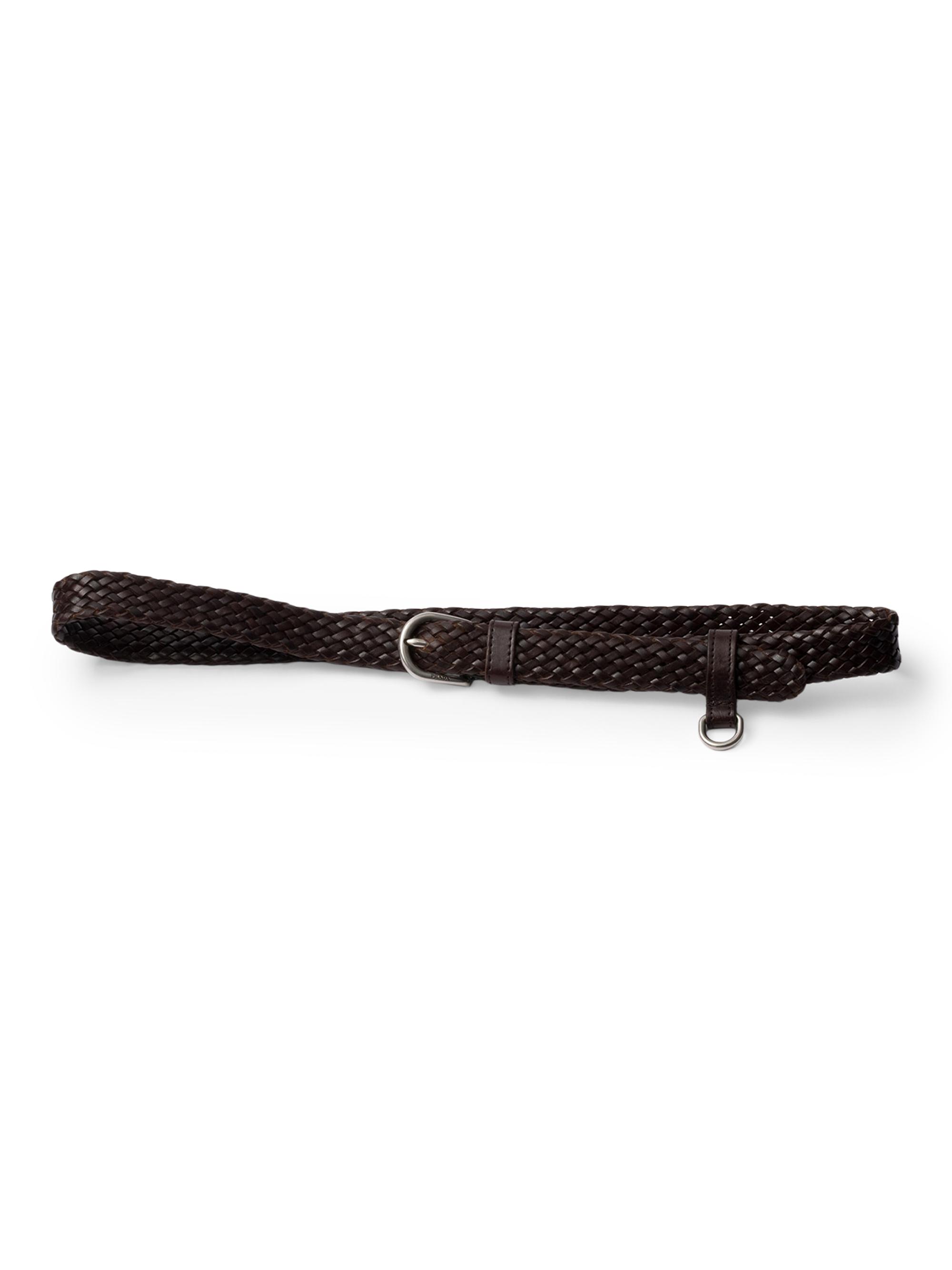 Prada Women's Braided Leather Belt - Brown