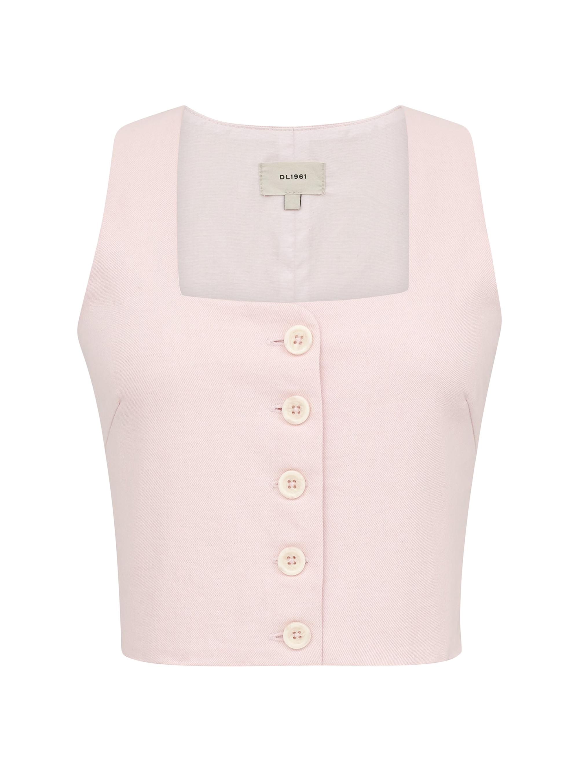 DL1961 Premium Denim Women's Lizzie Cropped Top - Primrose Pink