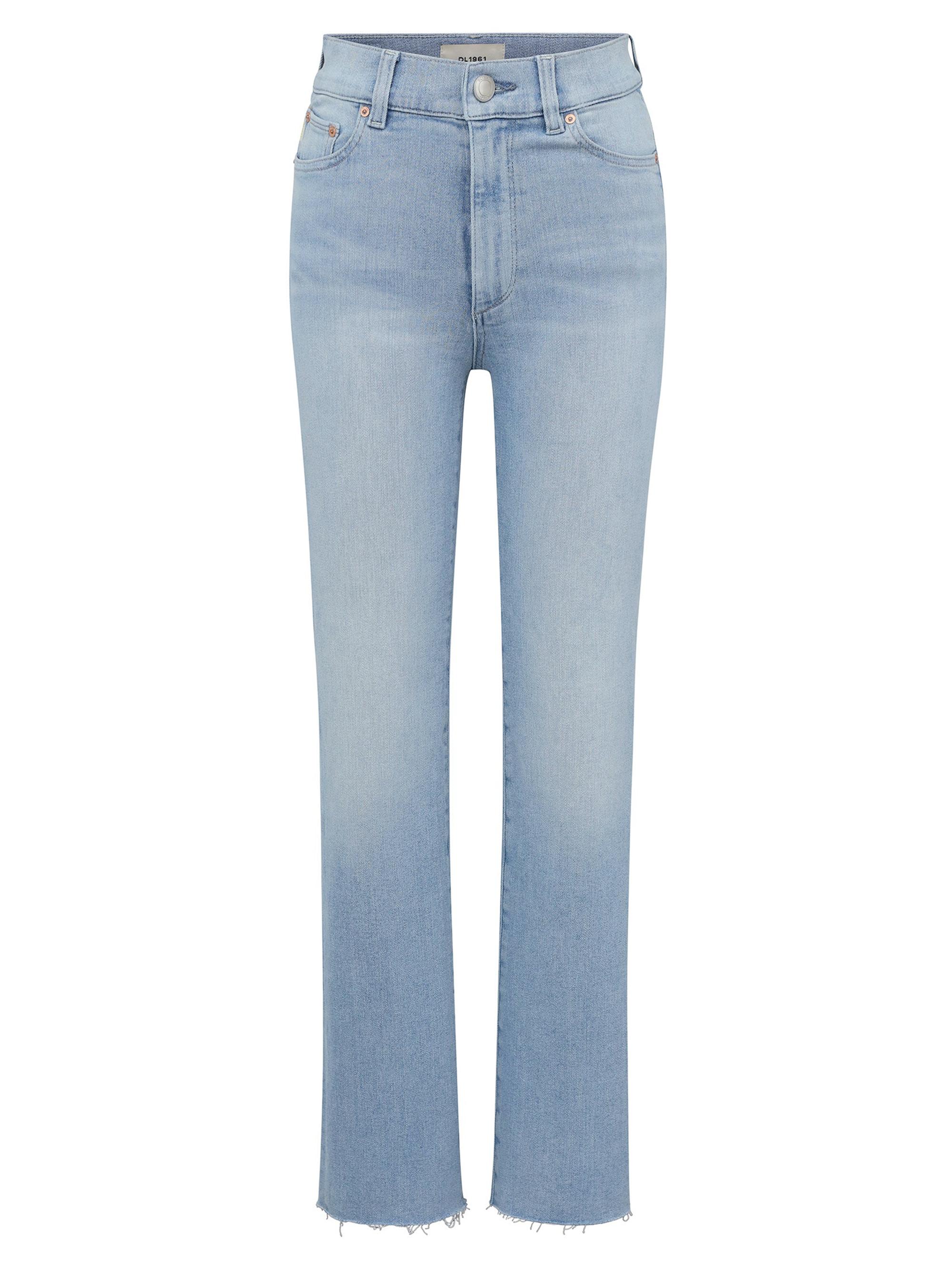 DL1961 Women's Halle Straight High Rise Instasculp Jeans - Fountain