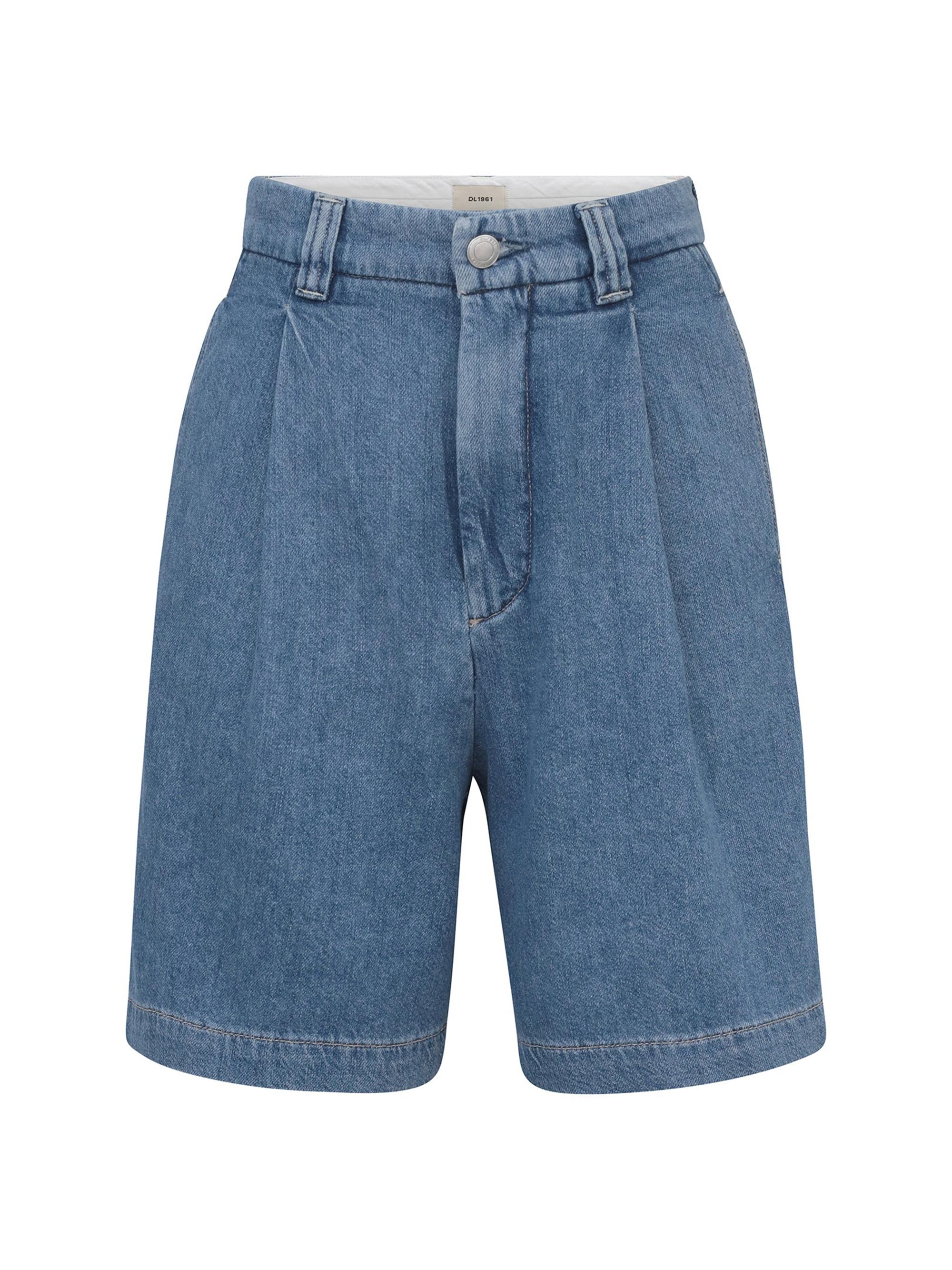 DL1961 Women's Aura Hepburn High Rise Denim Shorts - Great Falls