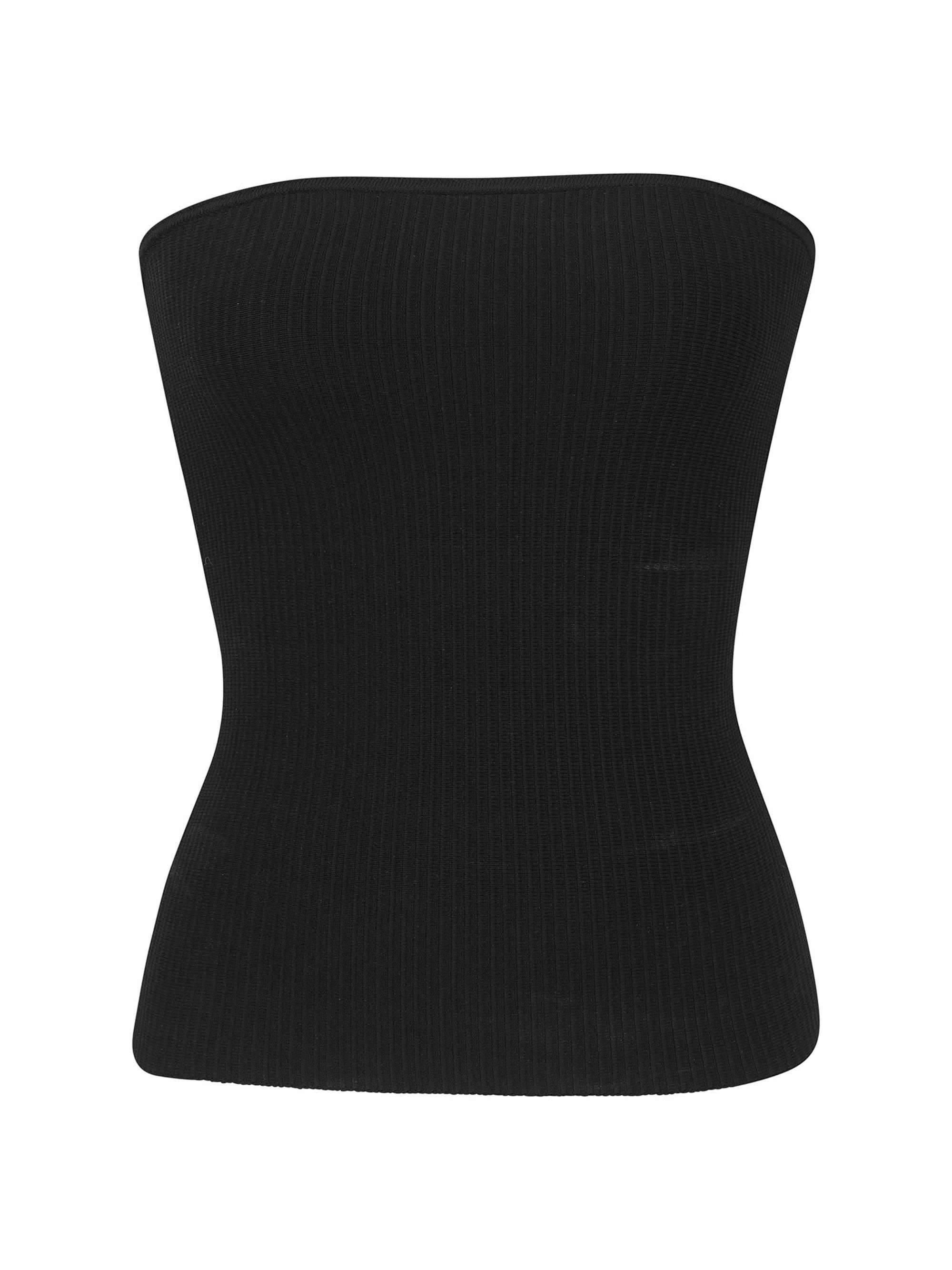 DL1961 Premium Denim Women's Instasculpt Rib Tube Top - Black