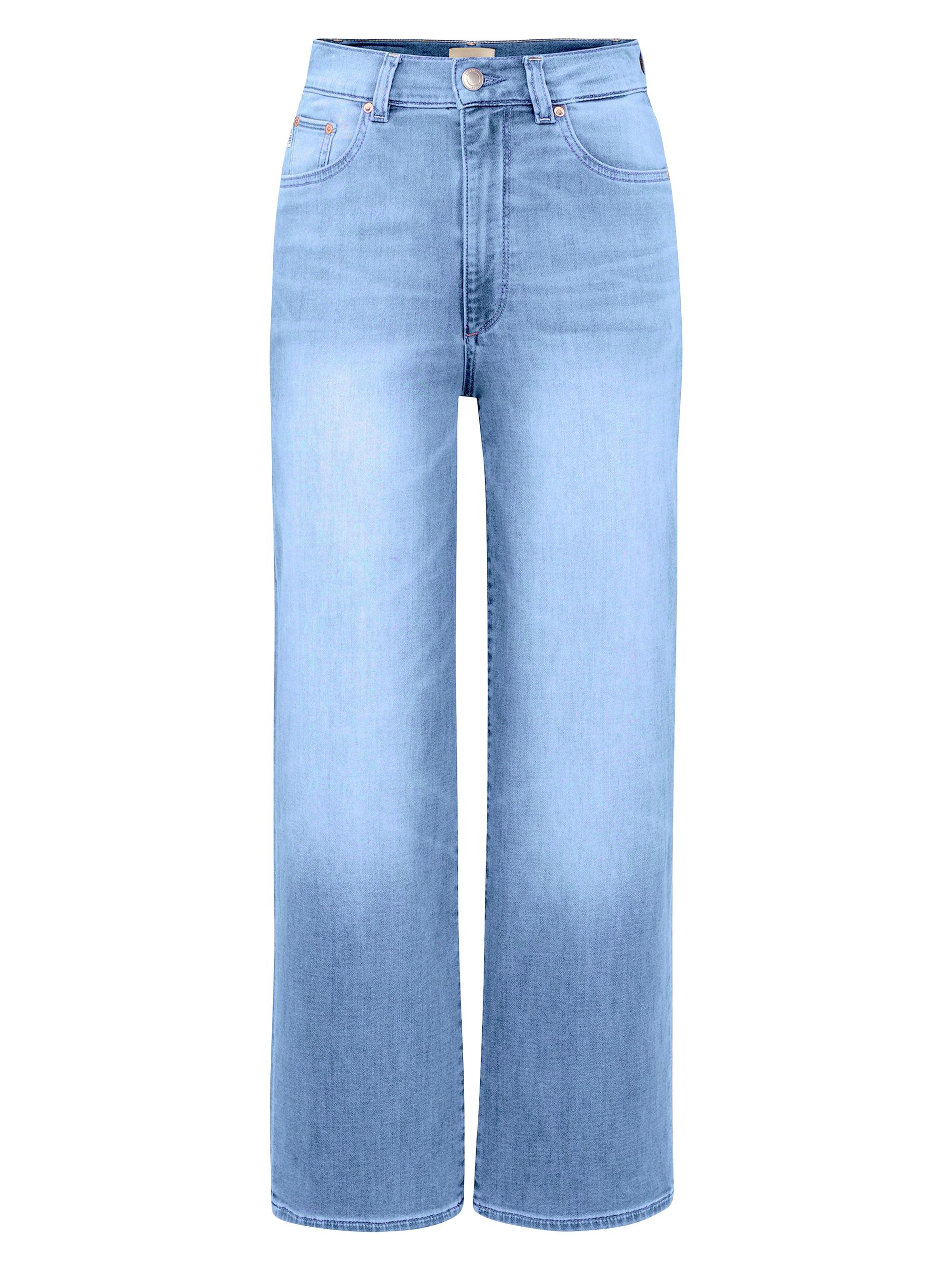 DL1961 Premium Denim Women's Hepburn Wide Leg High Rise Ankle Jeans - Ramer