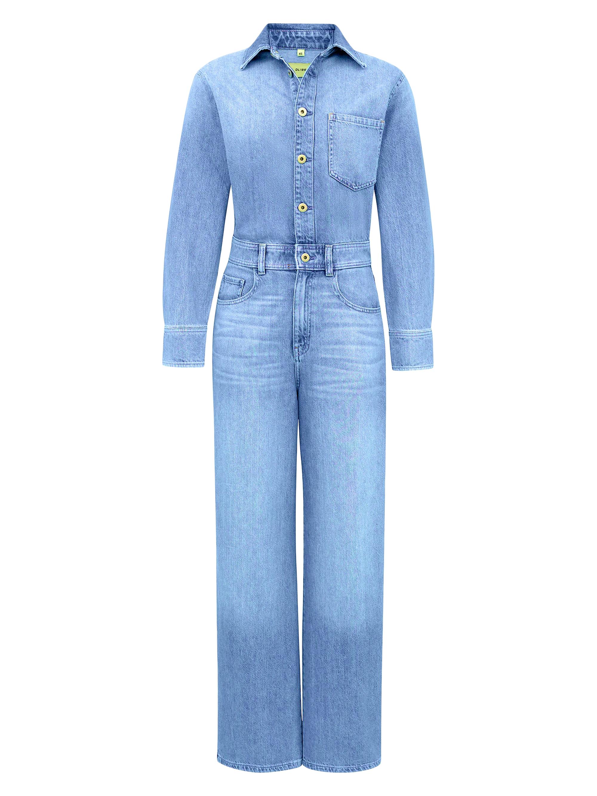 DL1961 Women's Aura Ines Denim Jumpsuit - Geneva