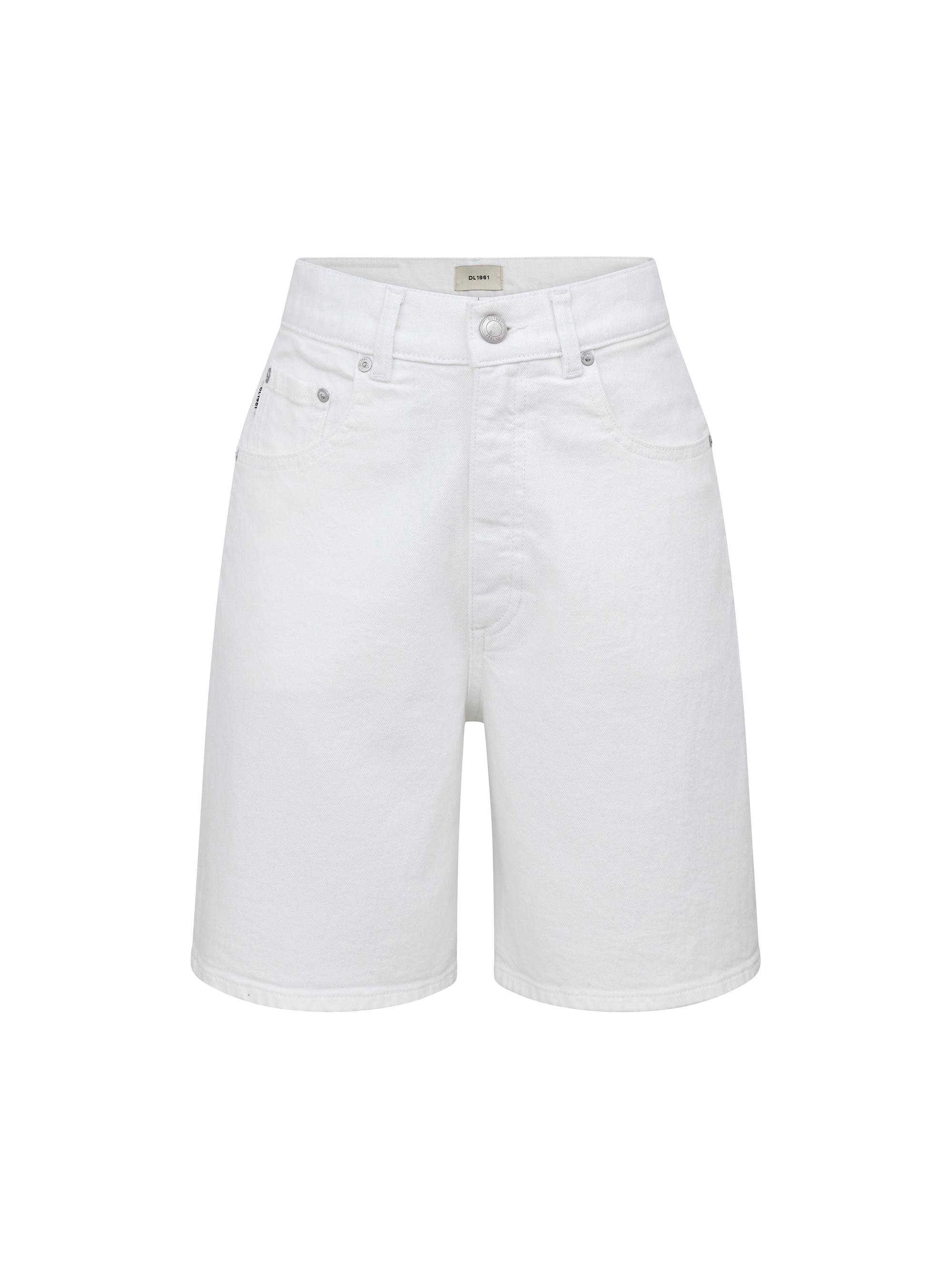 DL1961 Women's Taylor High Rise Denim Shorts - White