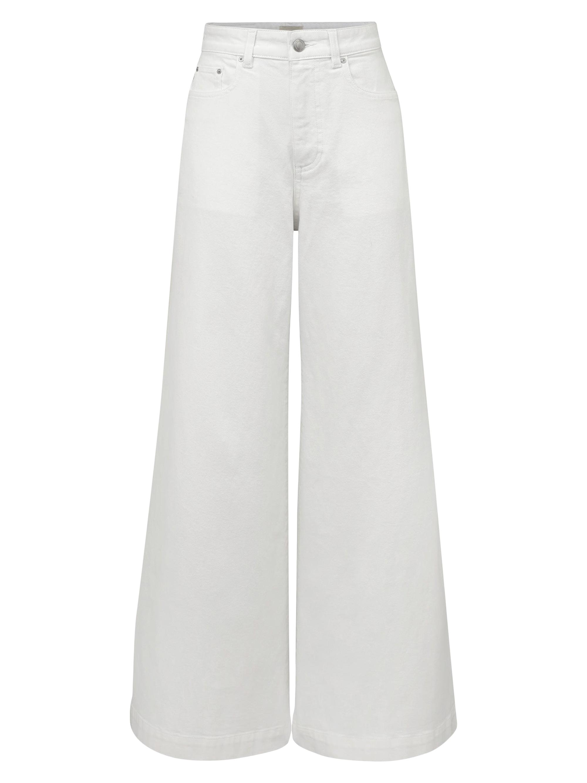 DL1961 Women's Lucila Ultra Wide Leg Ultra High Rise Jeans - White