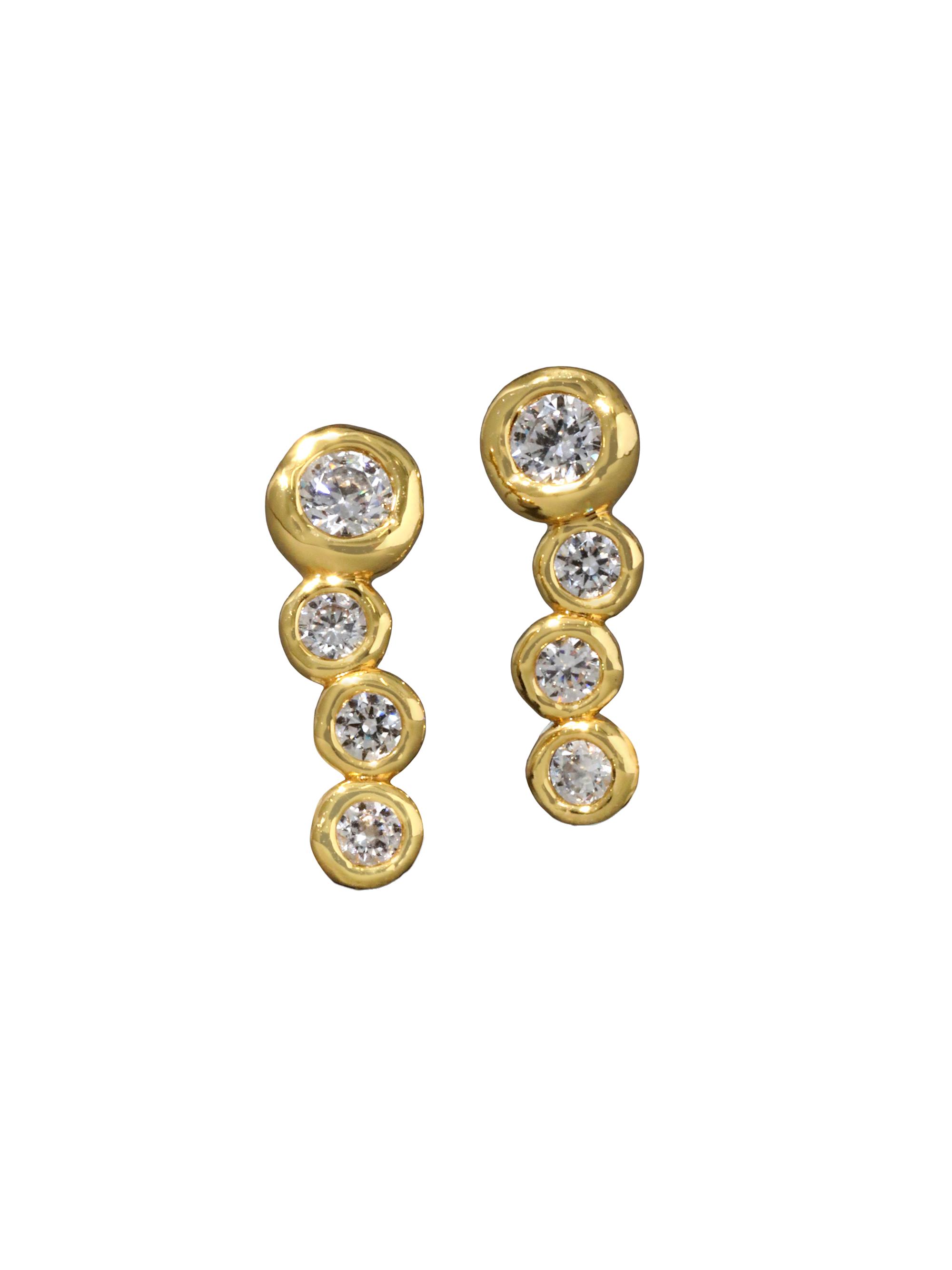 Alexis Bittar Women's Asterales 14K-Gold-Plated & Cubic Zirconia Bar Earrings - Gold