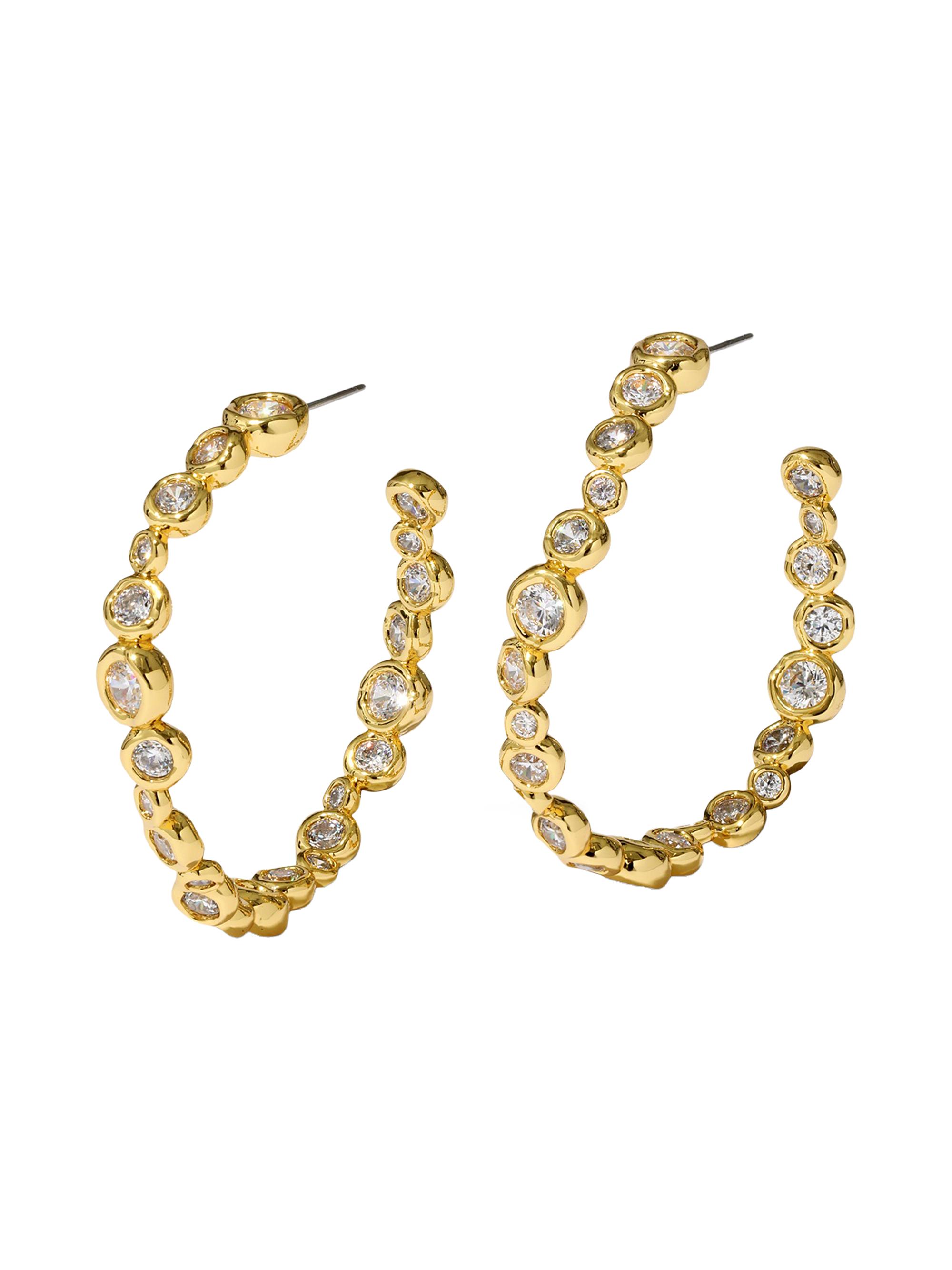 Alexis Bittar Women's Asterales 14K-Gold-Plated & Cubic Zirconia  Hoop Earrings - Gold