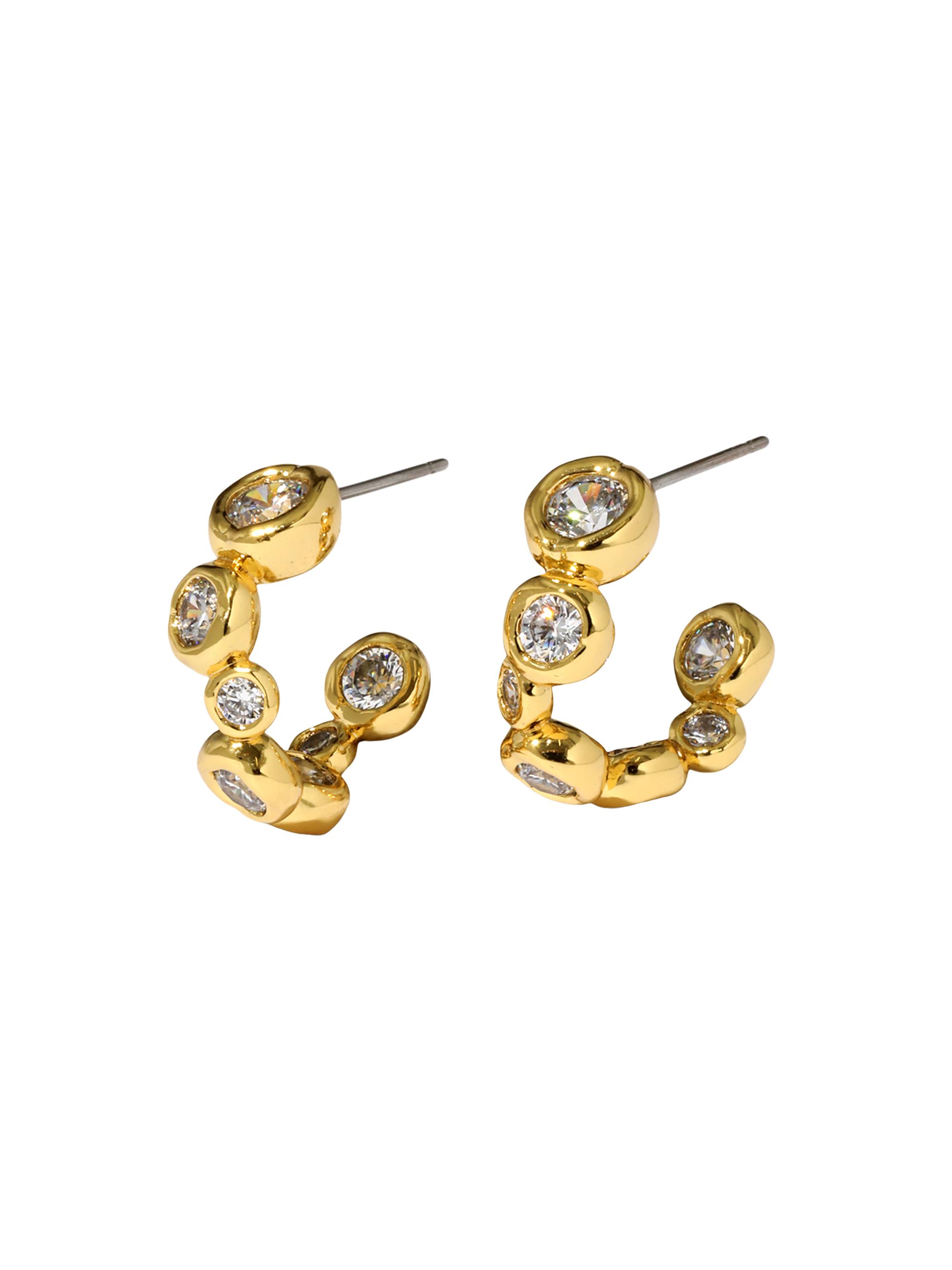 Alexis Bittar Women's Asterales 14K-Gold-Plated & Cubic Zirconia  Hoop Earrings - Gold