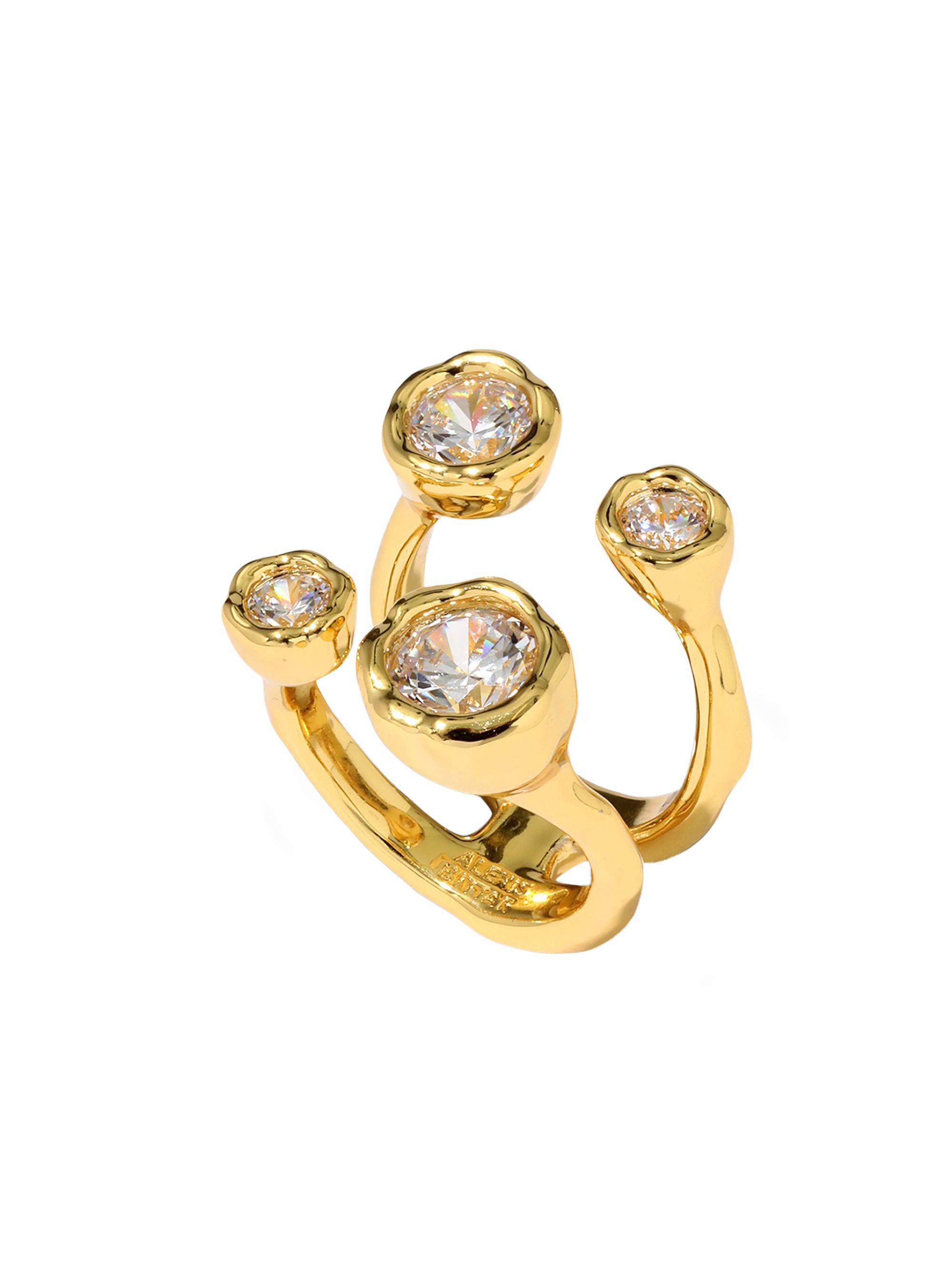 Alexis Bittar Women's Asterales 14K-Gold-Plated & Cubic Zirconia Open Ring - Gold
