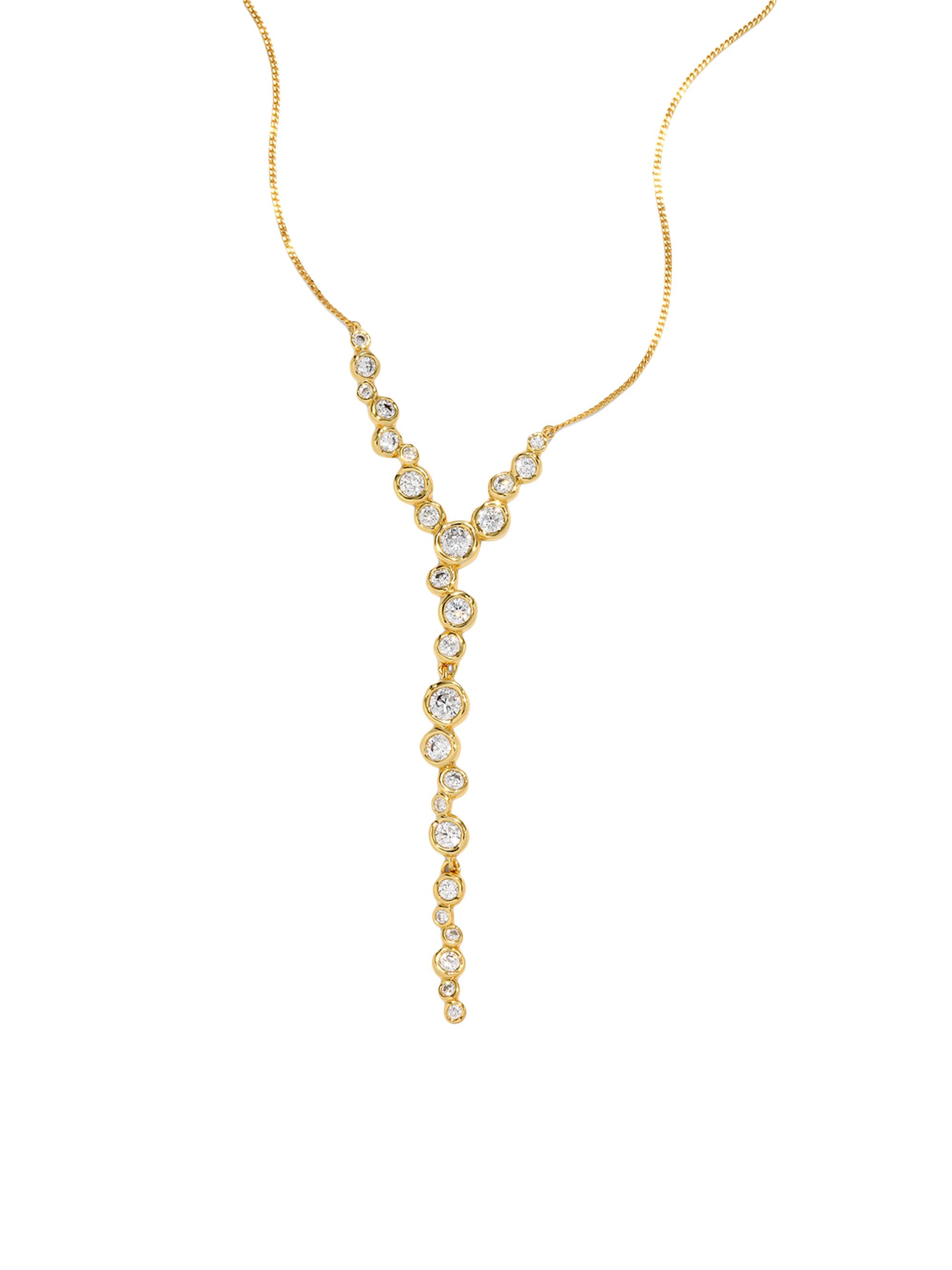 Alexis Bittar Women's Asterales 14K-Gold-Plated & Cubic Zirconia Cascading Necklace - Gold