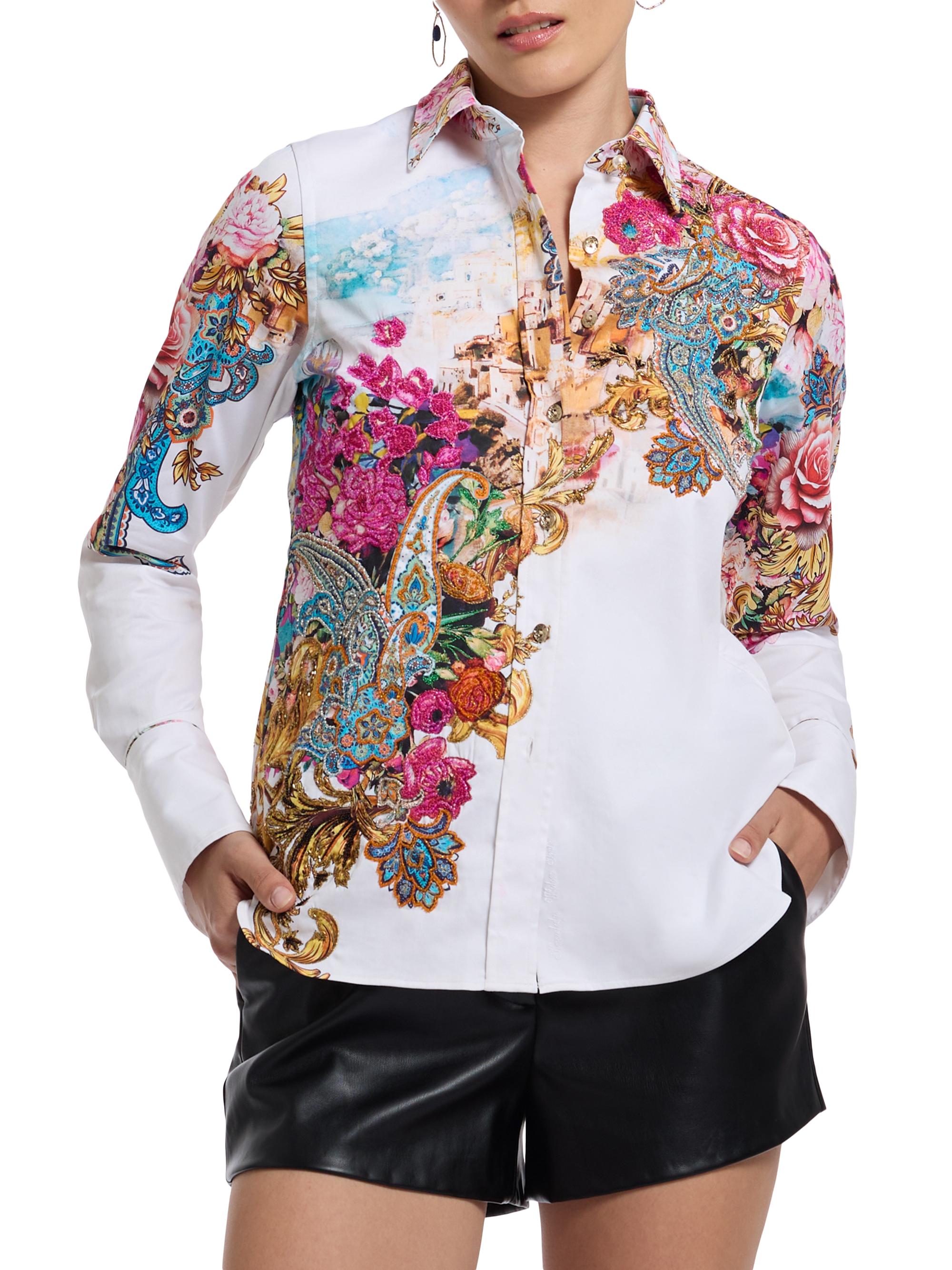Robert Graham Women's Beaded Vista Le Button-Front Shirt