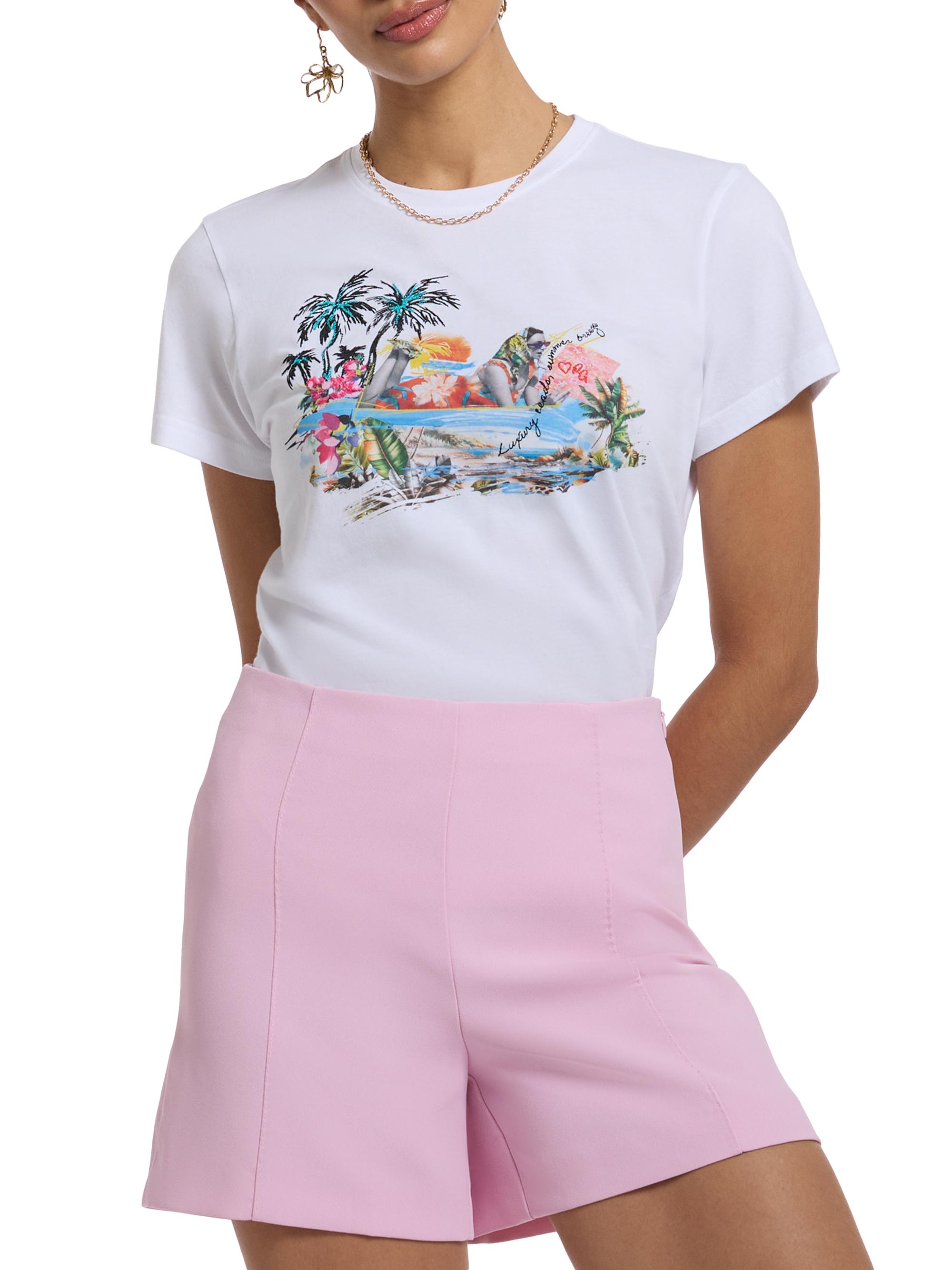 Robert Graham Women's Vaca Lady Crewneck T-Shirt - White