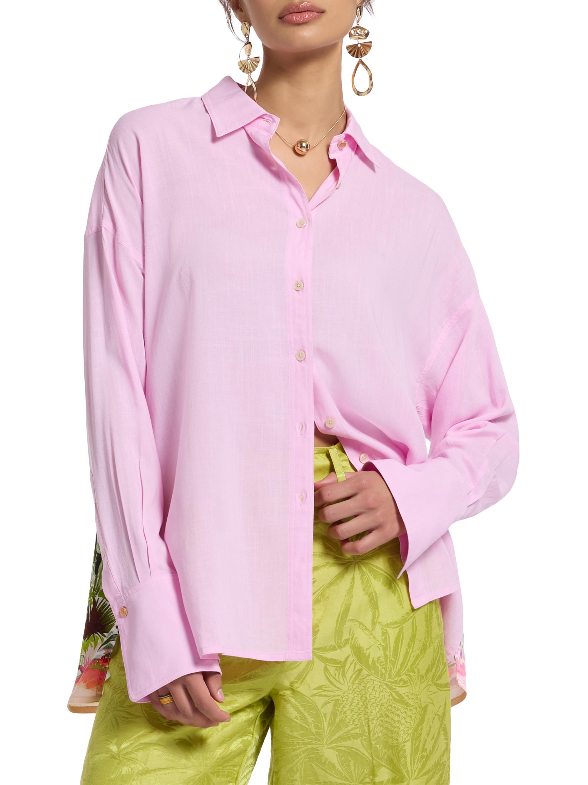 Robert Graham Women's Sienna Relaxed Button-Front Shirt - Light Pink